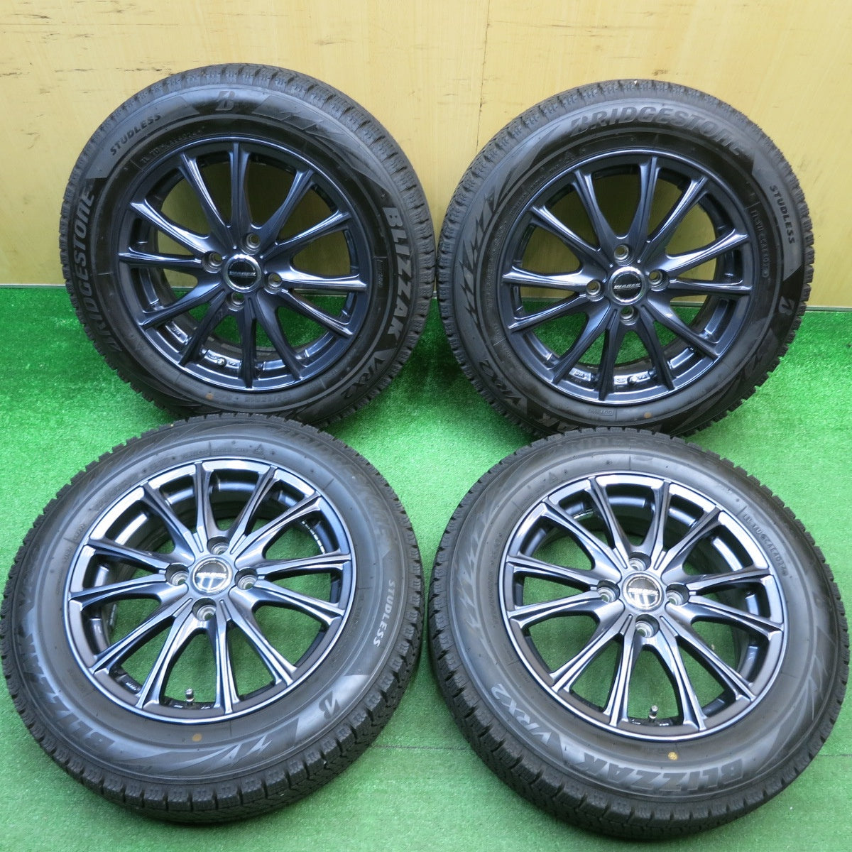 バリ溝！24年！キレイ！ほぼ10分★スタッドレス 175/65R15 ブリヂストン ブリザック VRX2 WAREN ヴァーレン 15インチ PCD100/4H★5120613HAス
