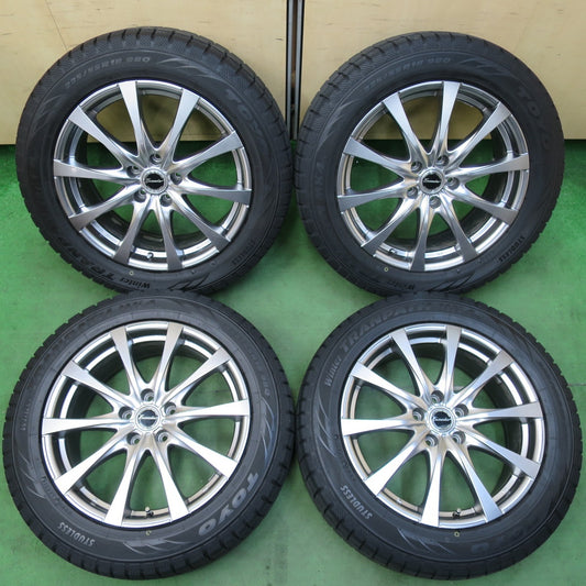 [送料無料] バリ溝！9.5分★スタッドレス 225/55R18 トーヨー ウインター トランパス MK4α Exceeder エクシーダー 18インチ PCD114.3/5H★5012409イス