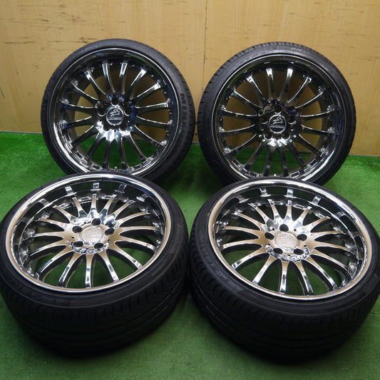 バリ溝！23年！9分★Carlsson CR 1/16 RS 225/35R19 235/35R19 ピレリ PZERO ハイフライ HF805 ミネルバ F205 カールソン 19インチ PCD114.3/5H★5051211Hノ