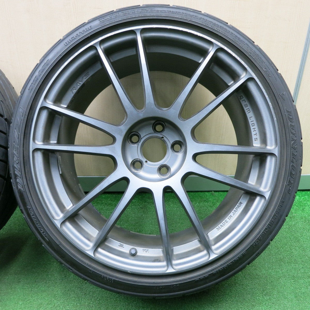 *送料無料* 4本価格★86 BRZ等 RAYS gram LIGHTS 57XTREME 225/40R18 ダンロップ DIREZZA DZ101 レイズ PCD100/5H★4032102NJノ