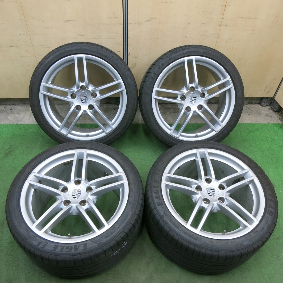 バリ溝！23年！9分★ポルシェ 991 911カレラ 純正 235/40R19 285/35R19 グッドイヤー イーグル F1 アシメトリック2 19インチ PCD130/5H★6012604ナノ