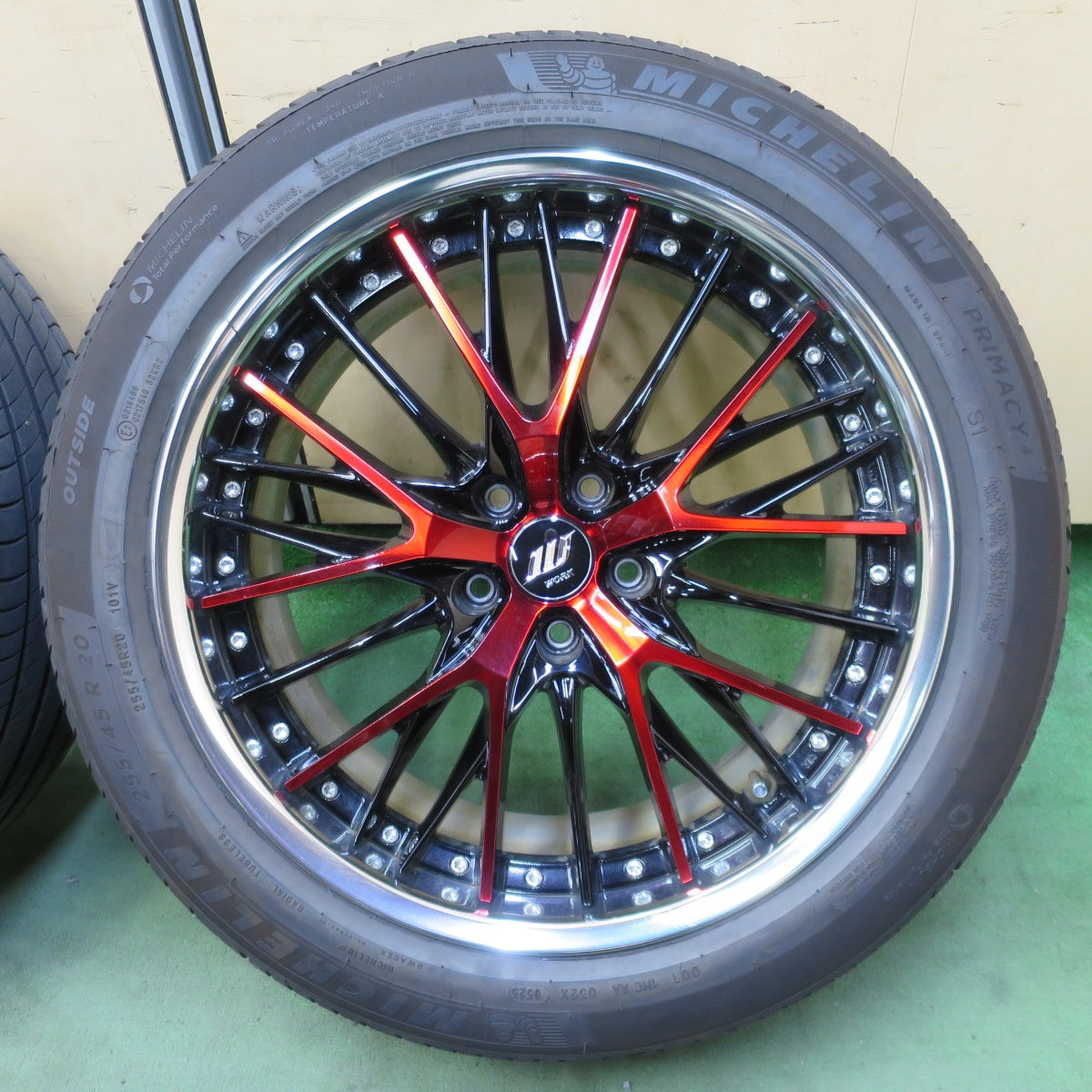 バリ溝！25年！キレイ！9分◎WORK SCHWERT SG2 BCR 255/45R20 ミシュラン プライマシー4 S1 ワーク シュヴァート 20インチ PCD114.3/5H◎6072001NGノ