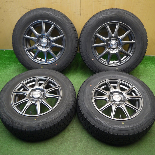 バリ溝！キレイ！9.5分以上★スタッドレス 185/70R14 ダンロップ ウインターマックス WM01 FINAL SPEED MiD ファイナルスピード マルカ 14インチ PCD100/4H★6012102Hス