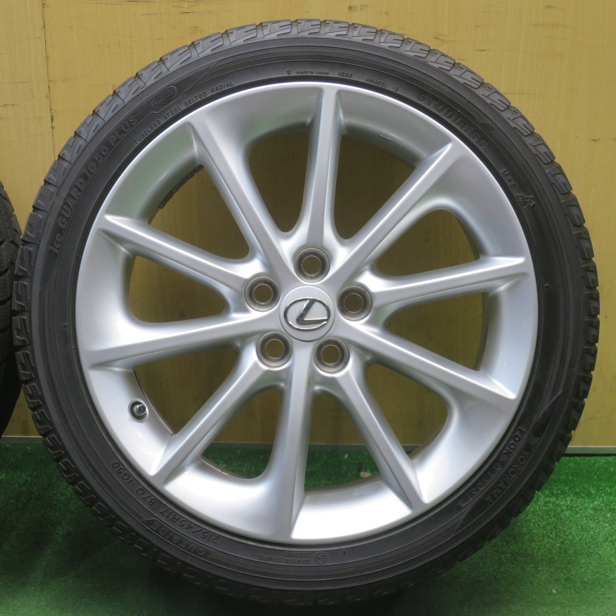 キレイ★レクサス CT 純正 215/45R17 スタッドレス ヨコハマ アイスガード iG50 プラス 17インチ PCD100/5H★6052901NJス