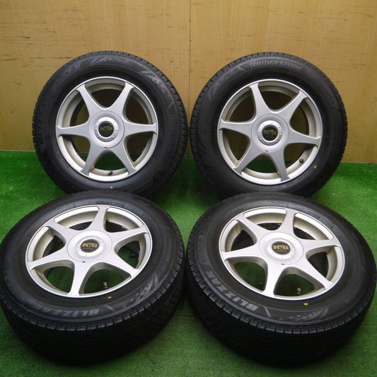 バリ溝！23年！9.5分以上★スタッドレス 195/65R15 ブリヂストン ブリザック VRX3 MT6 社外 アルミ 15インチ PCD 100 114.3/5H マルチ★4121601Hス