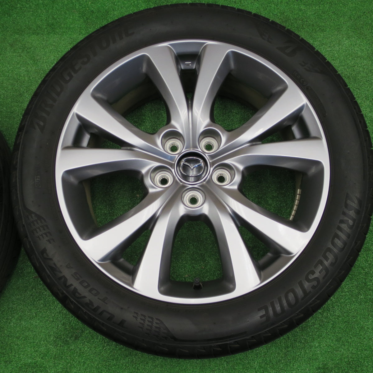 バリ溝！22年！9分★マツダ CX-30 純正 215/55R18 ブリヂストン トランザ T005A 18インチ CX30 PCD114.3/5H★5121105NKス