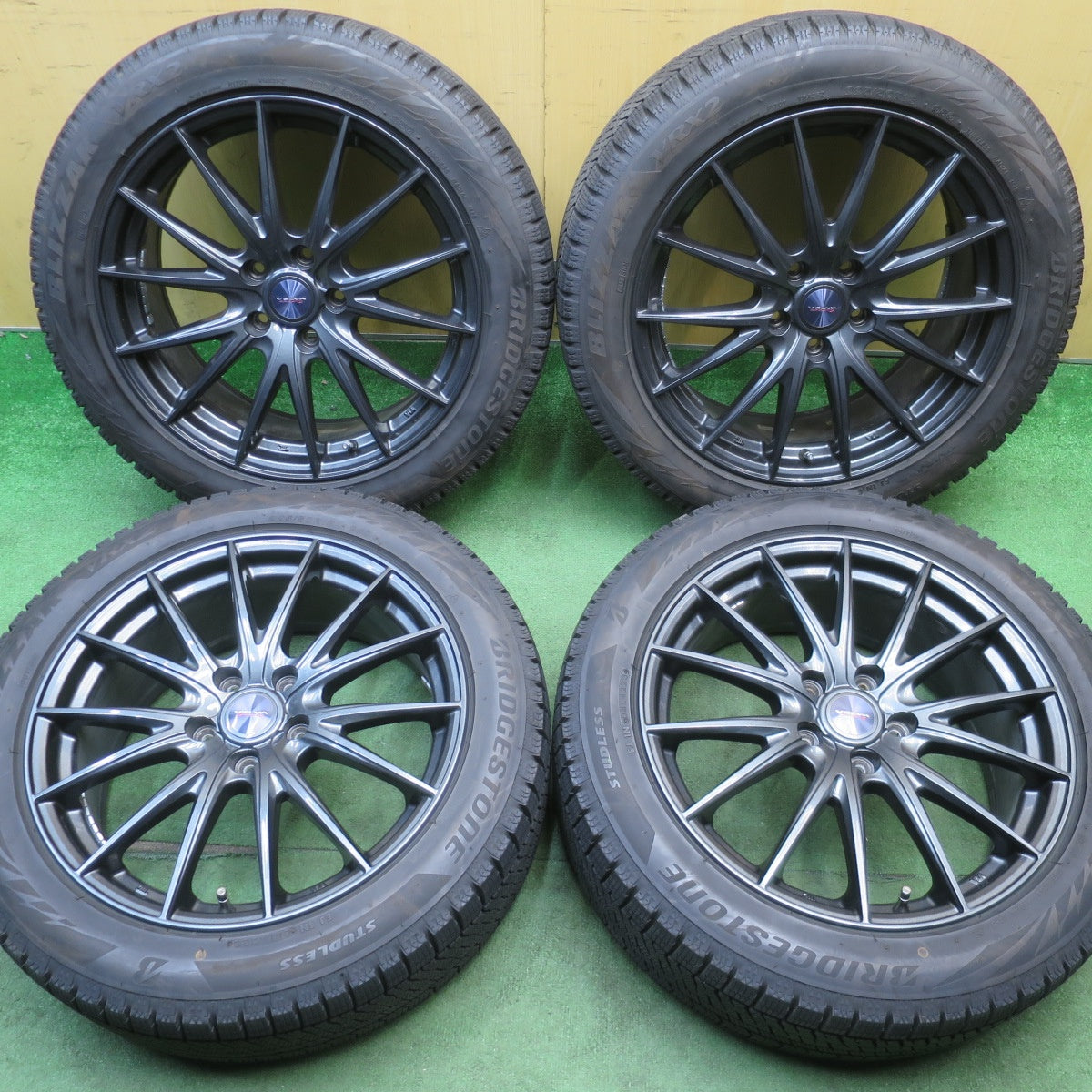 バリ溝！23年！キレイ！9.5分★スタッドレス 225/50R18 ブリヂストン ブリザック VRX2 VELVA SPORTZ ヴェルヴァ 18インチ PCD114.3/5H★6042905NJス