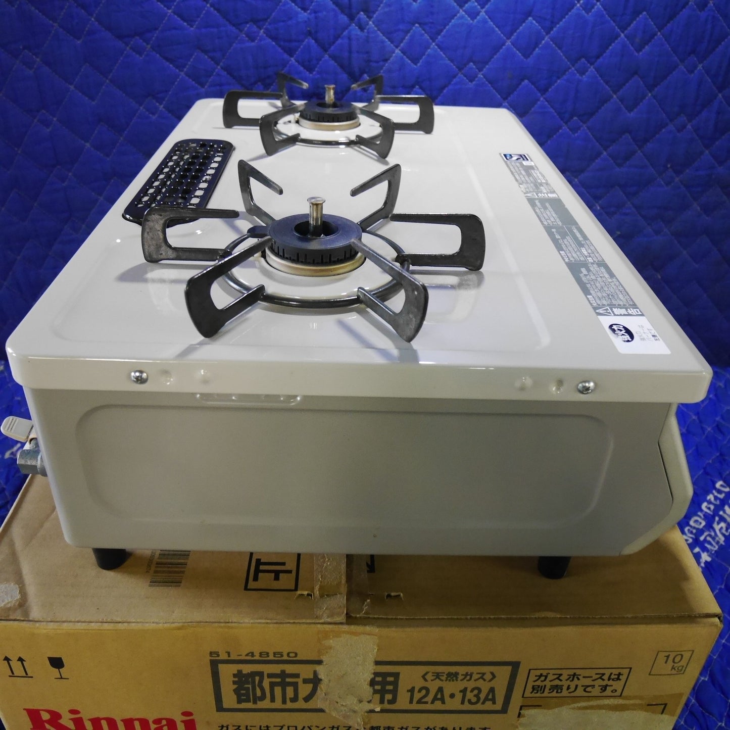 [送料無料] キレイ☆Rinnai リンナイ ガス テーブル コンロ KGKM64BE2 L RT64JH2 都市ガス用 左強火 2018年製☆