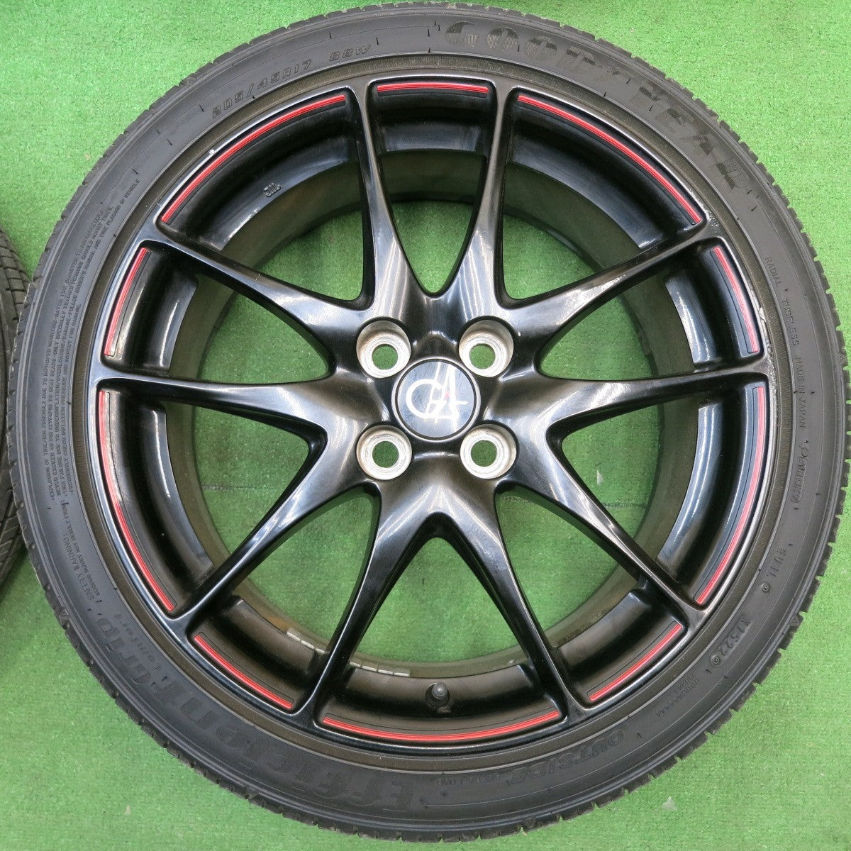 バリ溝！9.5分★トヨタ ヴィッツ G's 純正 205/45R17 グッドイヤー EfficientGrip Comfort 17インチ PCD100/4H★6022801HAノ