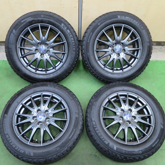 バリ溝！24年！キレイ！ほぼ10分★プリウス 等 195/65R15 スタッドレス ミシュラン X-ICE SNOW VELVA SPORTZ ヴェルヴァ 15インチ PCD100/5H★6021905TTス