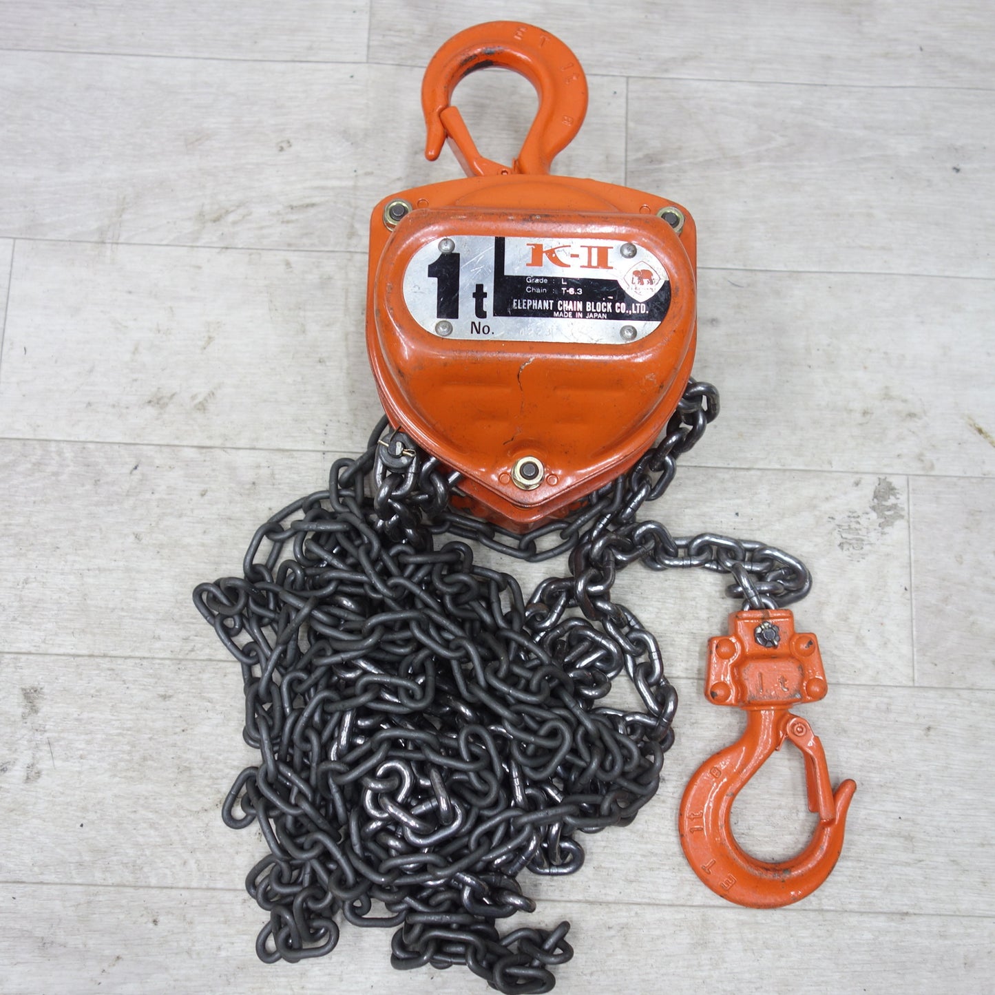 [送料無料] ◆象印 チェーンブロック 1ton K-2 L T-6.3 1000kg 1トン K-Ⅱ ELEPHANT 吊り 工具 エレファント①◆