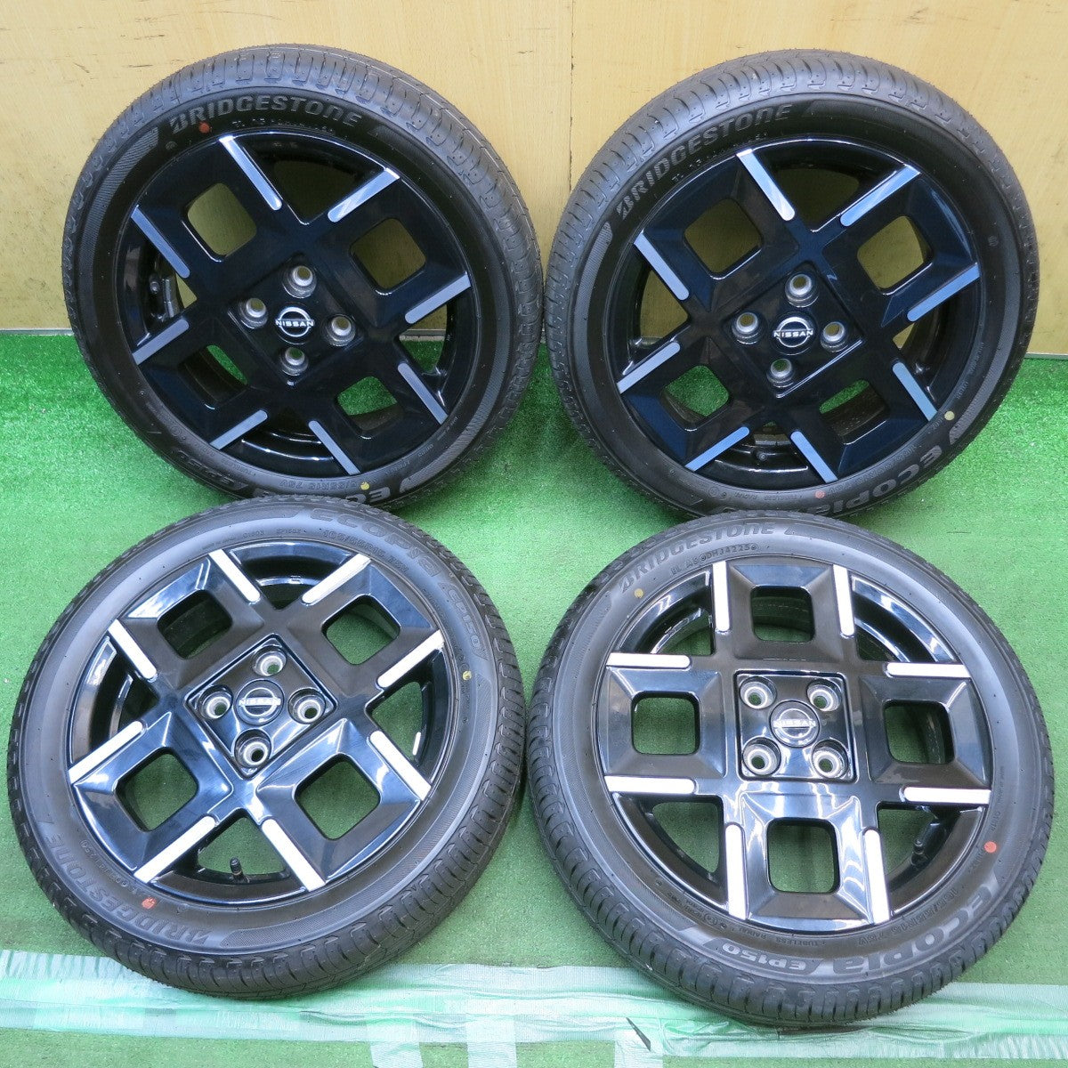 新車外し！25年◎日産 ルークス ハイウェイスター Gターボ 純正 165/55R15 ブリヂストン エコピア EP150 15インチ PCD100/4H◎6092703HAノ