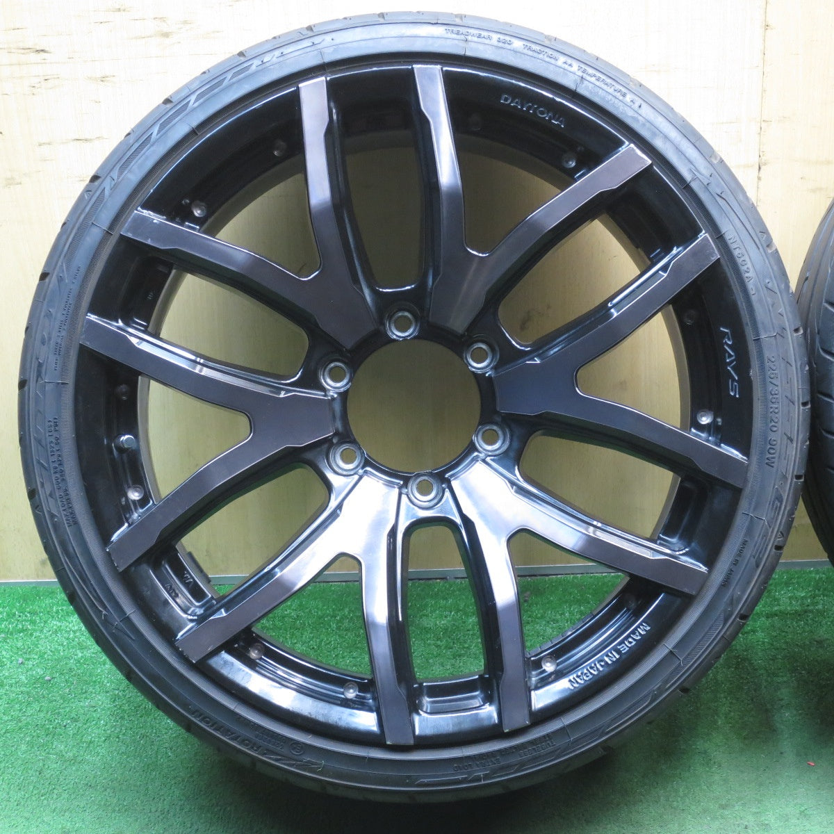 バリ溝！21年！9.5分★RAYS DAYTONA FDX-F6 225/35R20 ニットー NT555 G2 レイズ デイトナ 20インチ PCD139.7/6H★5082601NJノ