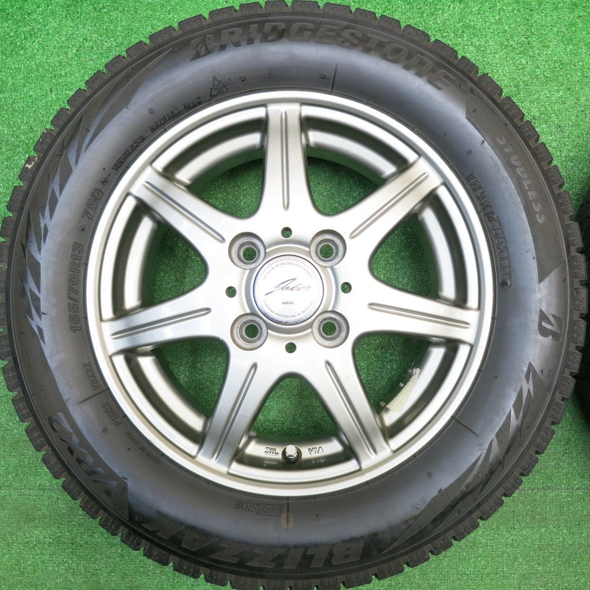 バリ溝！9.5分以上★スタッドレス 155/70R13 ブリヂストン ブリザック VRX2 JOKER ジョーカー 13インチ PCD100/4H★5110608HAス