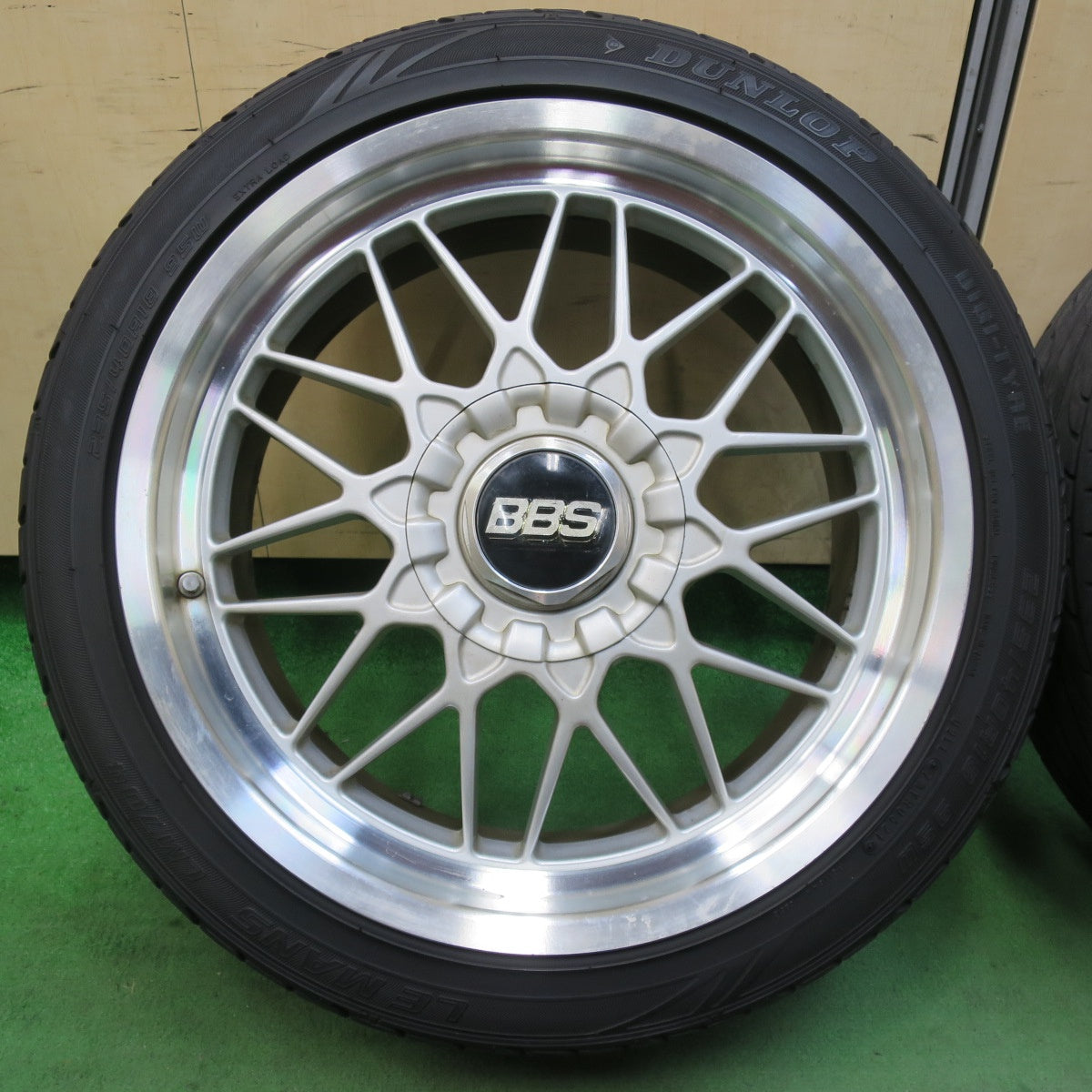 [送料無料] バリ溝！21年！9分！付属品付★BBS RG116 235/40R18 ダンロップ ルマン LM704 18インチ PCD114.3/5H★5022602イノ