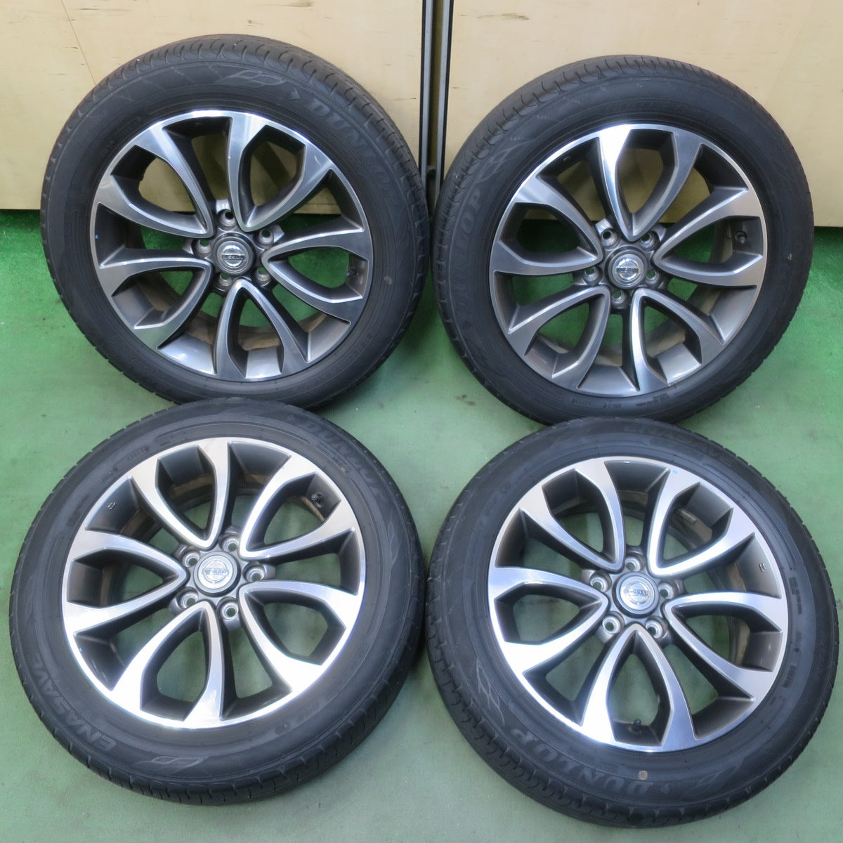 4本価格◎日産 ジューク 純正 215/55R17 ダンロップ エナセーブ EC204 17インチ PCD114.3/5H◎6081903イノ