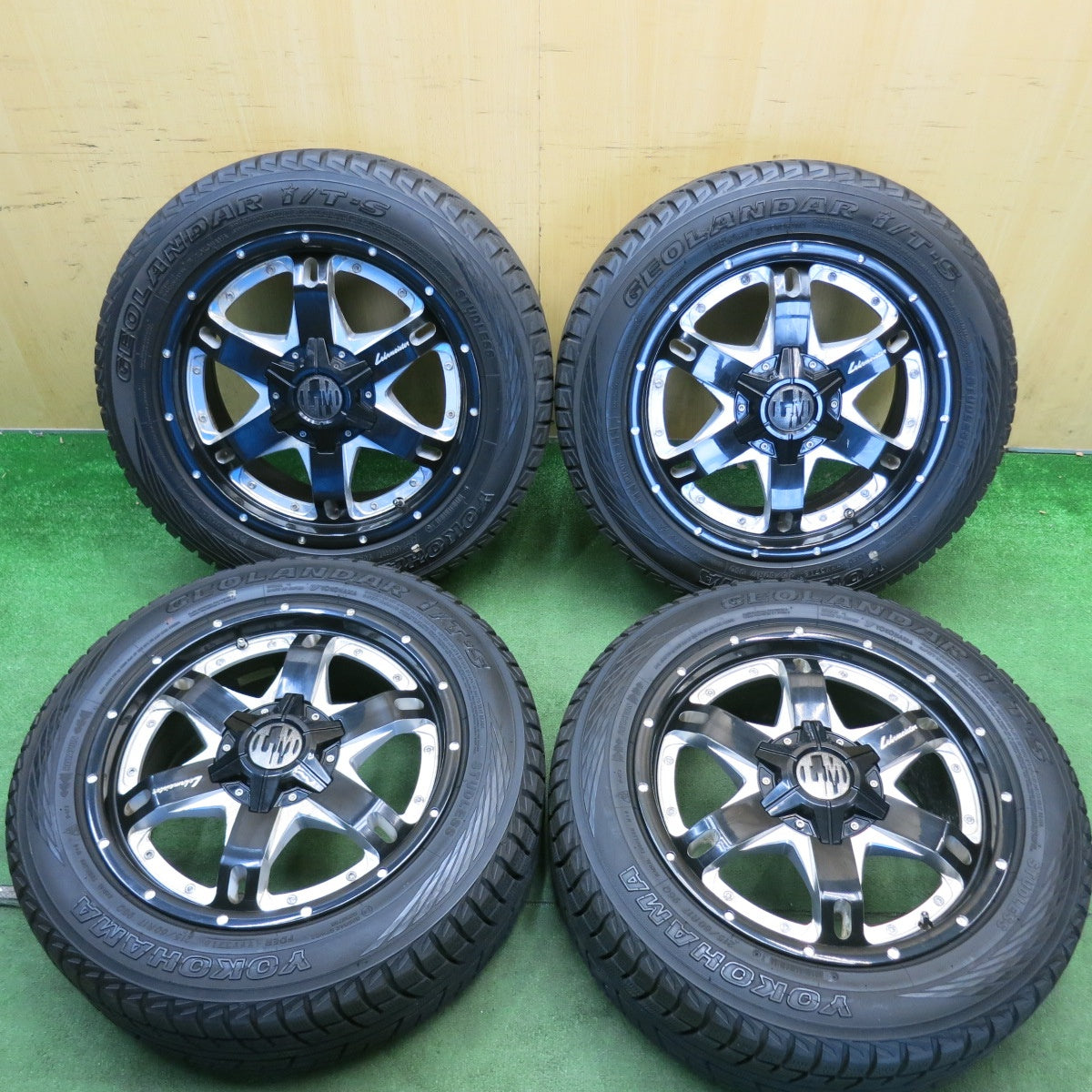 バリ溝！9分★スタッドレス 215/60R17 ヨコハマ ジオランダー i/T-S Lehrmeister MASTRO レアマイスター マストロ PCD 114.3 127/5H マルチ★6052804HAス
