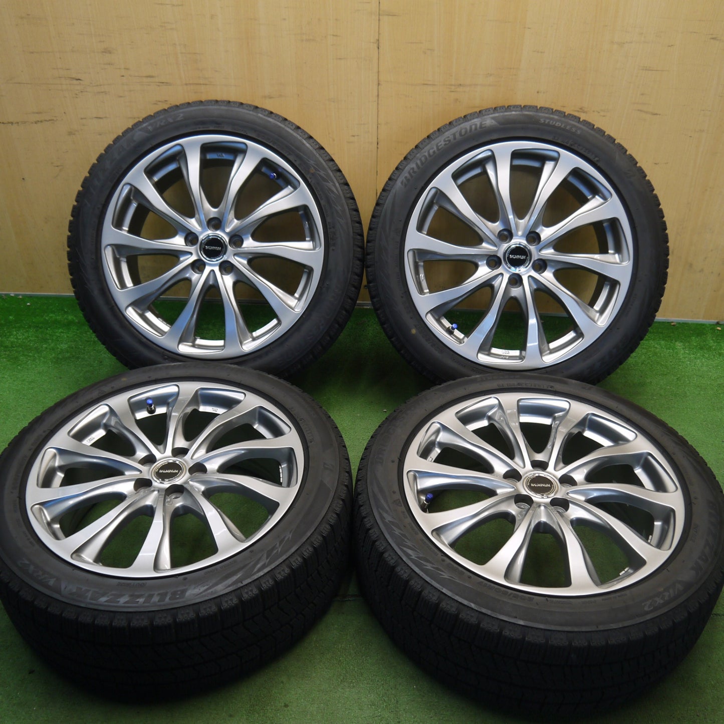バリ溝！キレイ！9分◎インプレッサ 等 205/50R17 スタッドレス ブリヂストン ブリザック VRX2 BALMINUM TR10 バルミナ 17インチ PCD100/5H◎6070101Hス
