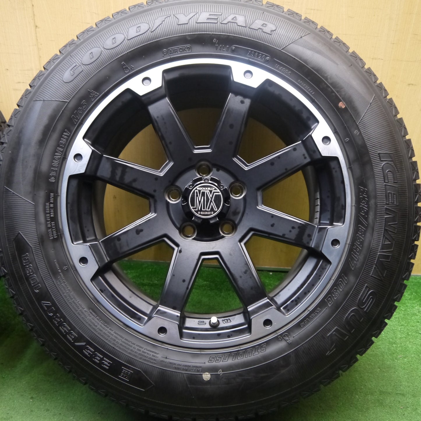 バリ溝！9.5分★ROCK KELLY MX 632 LOXARNY 235/65R17 スタッドレス グッドイヤー アイスナビ SUV ロックケリー ロクサーニ PCD114.3/5H★5071801Hス