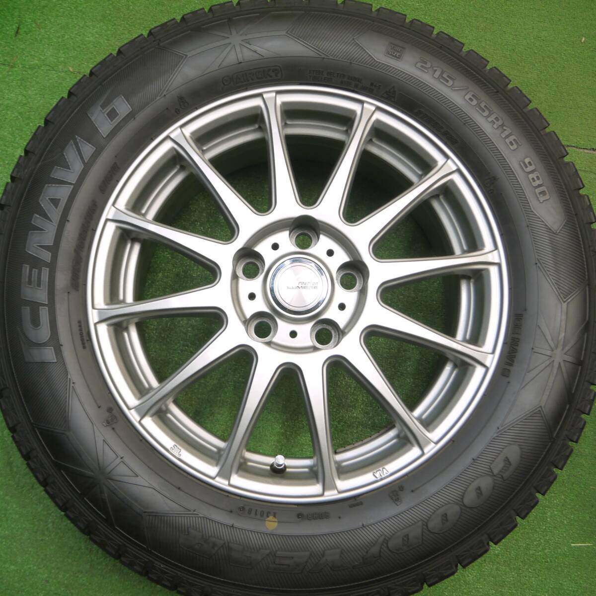 4本価格◎スタッドレス 215/65R16 グッドイヤー アイスナビ6 ravrion LUMIERE ラブリオン 16インチ PCD114.3/5H◎5011503Hス