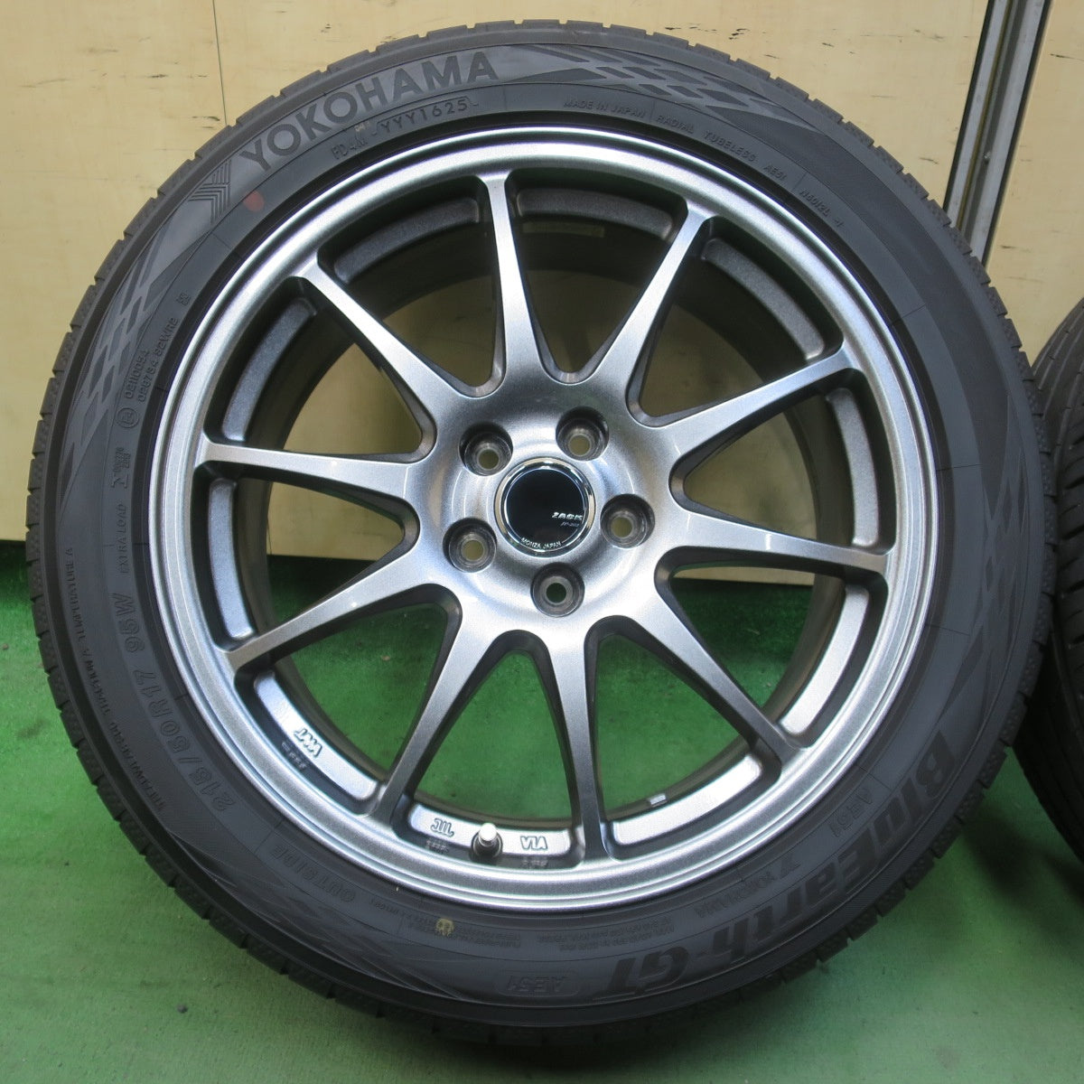 バリ溝！25年！キレイ！ほぼ10分★レガシィ 等 215/50R17 ヨコハマ BluEarth-GT AE51 ZACK JP-202 MONZA ザック モンツァ 17インチ ブルーアース PCD100/5H★6040404イノ