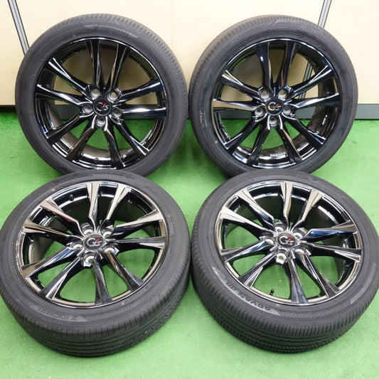 バリ溝！25年！9.5分以上◎トヨタ プリウスα G's 純正 ENKEI 225/45R18 ヨコハマ アドバン dB V553 E+ 18インチ PCD114.3/5H◎6090701KTノ