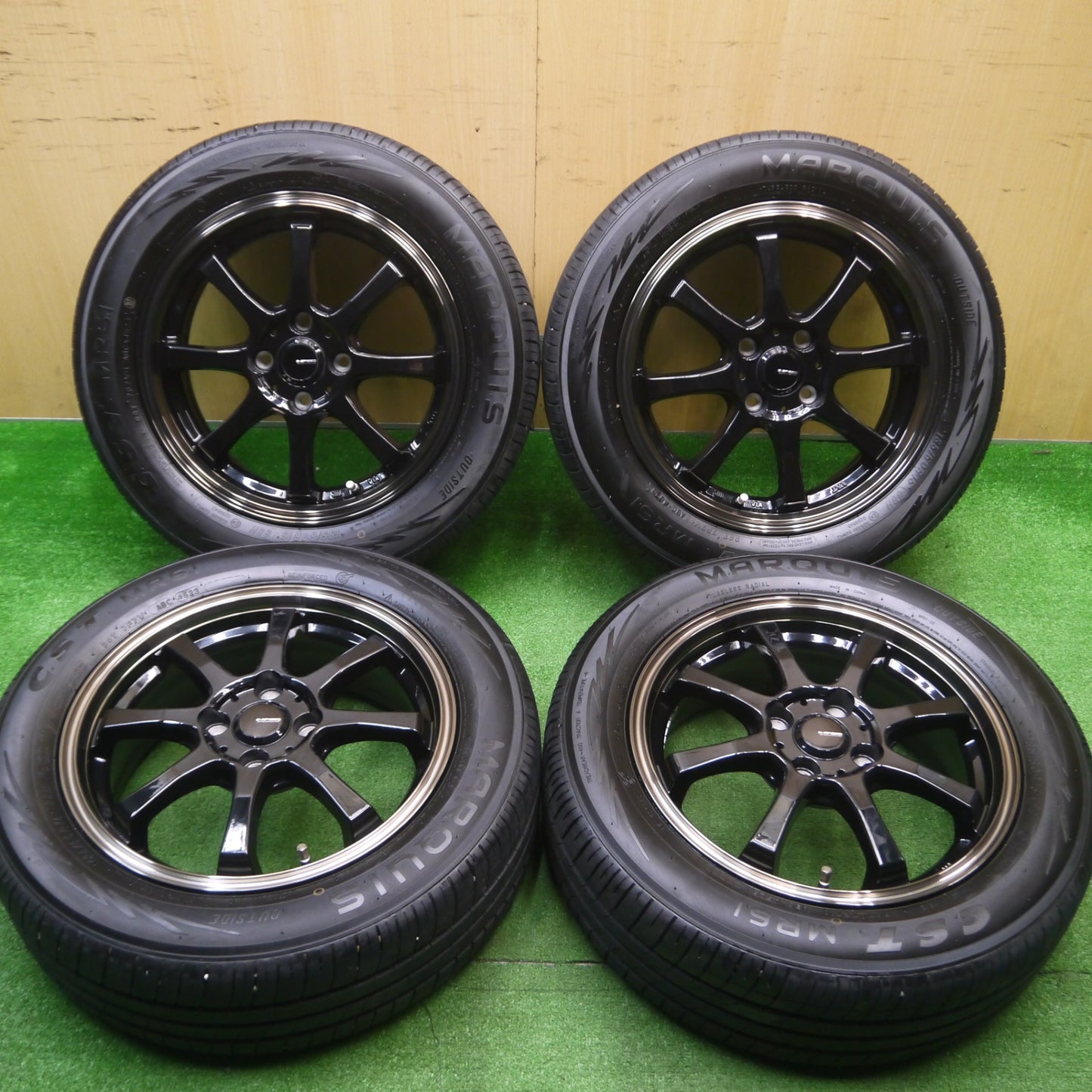 [送料無料] バリ溝！23年！キレイ！9.5分★G-SPEED 185/60R15 マーキス CST MR61 Gスピード 15インチ PCD100/4H★4102303Hノ
