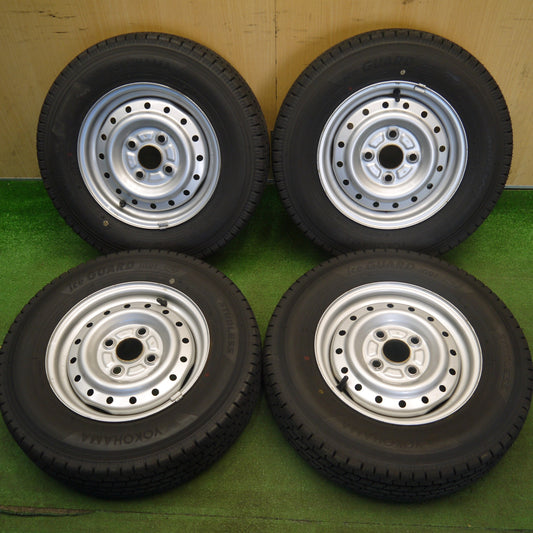 バリ溝！23年！キレイ！9.5分以上★スタッドレス 145/80R12 80/78N ヨコハマ アイスガード iG91 スチール ホイール 12インチ PCD100/4H★6041308Hス