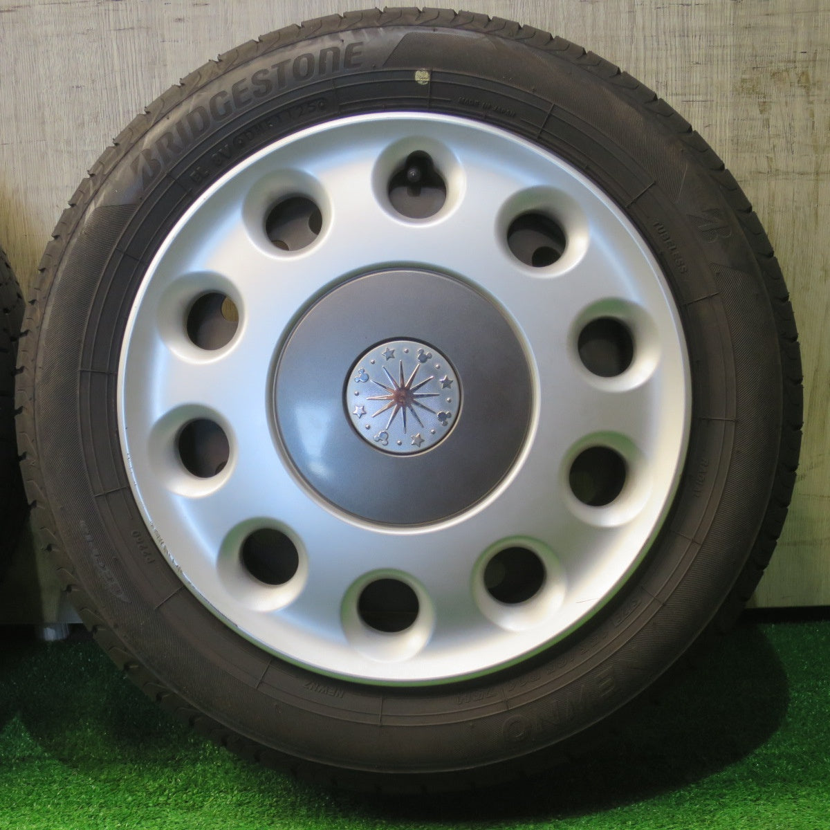 ほぼ未使用！25年★ダイハツ ミラ ココア 純正 スチール 155/65R14 ブリヂストン NEWNO ニューノ 14インチ PCD100/4H★6041702NJノ