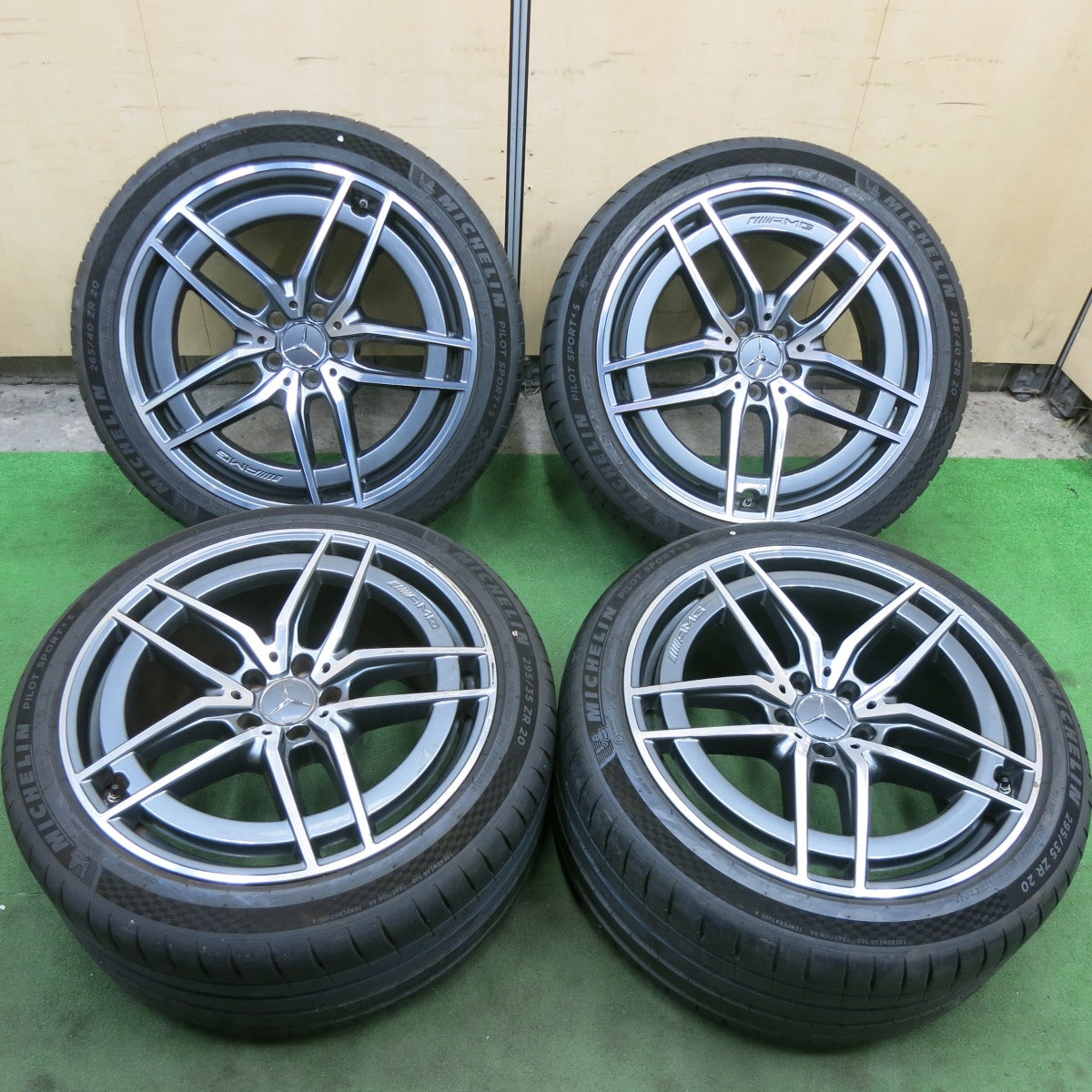 バリ溝！22年！キレイ！9.5分★ベンツ R232 SL43 純正 AMG 265/40R20 295/35R20 ミシュラン パイロットスポーツ4S 20インチ PCD112/5H★6011302ナノ