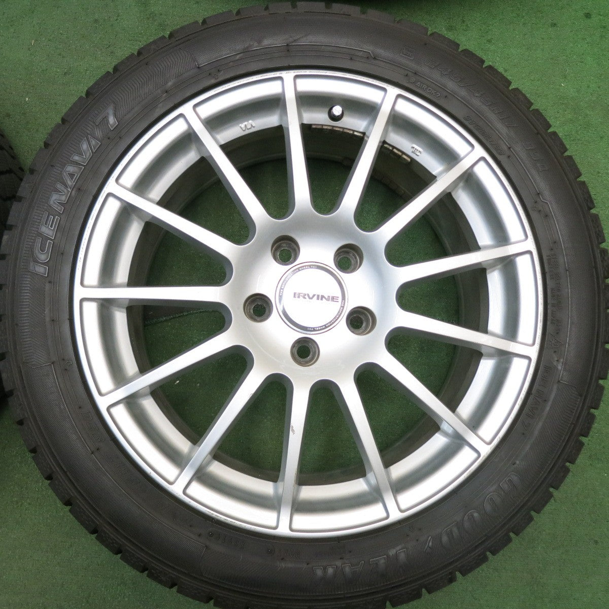 バリ溝！9.5分以上★ベンツ 等 IRVINE F01 245/45R17 スタッドレス グッドイヤー アイスナビ7 アーヴィン 17インチ PCD112/5H★5080913HAス