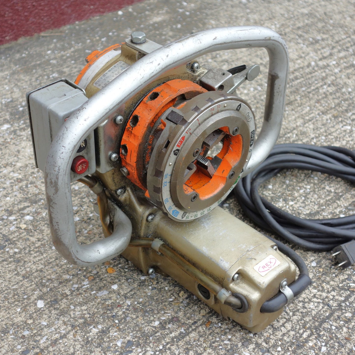 [送料無料] ◆REX レッキス ポータブルパイプマシン EF0G M264 ねじ切り機  切断機◆