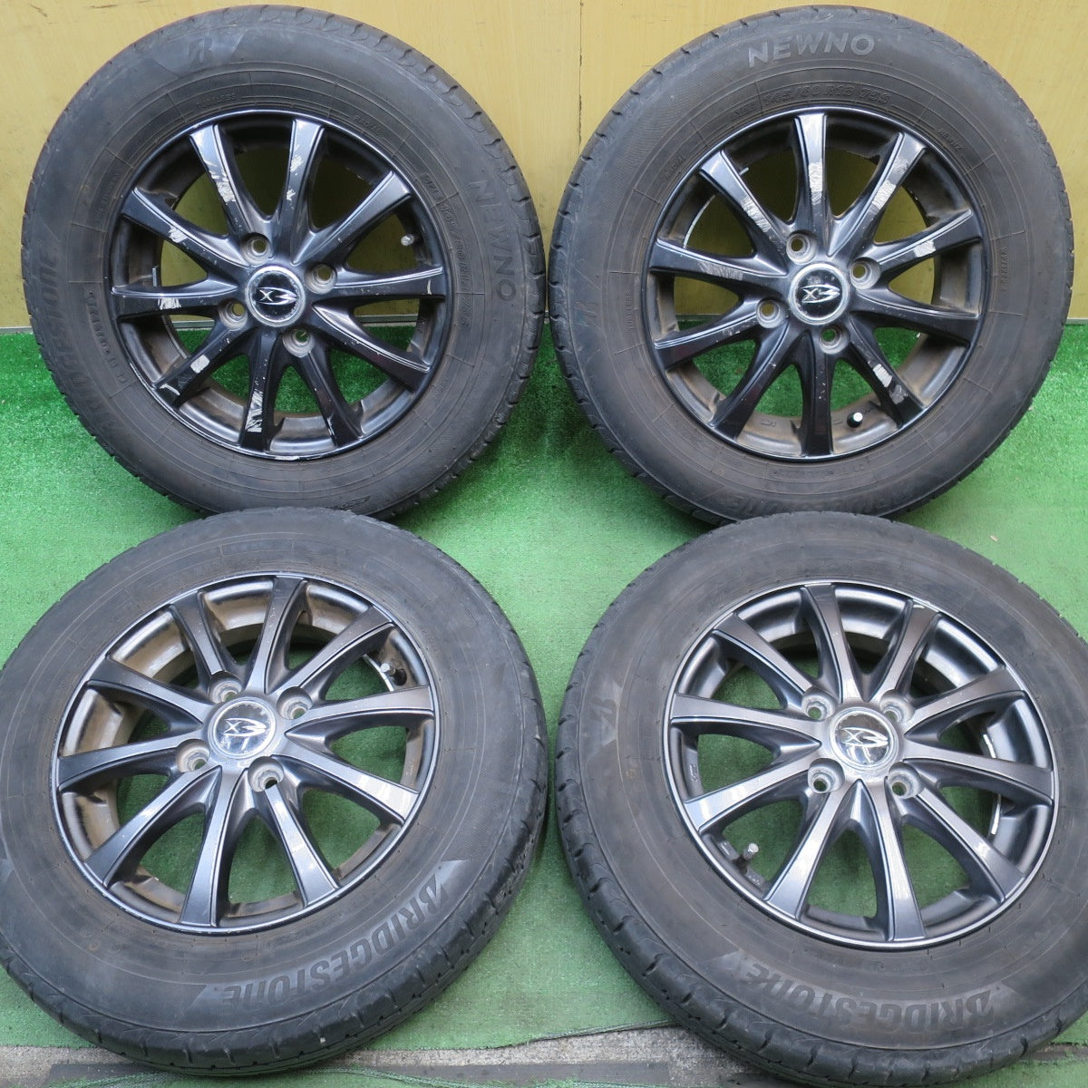 バリ溝！23年！8.5分◎145/80R13 ブリヂストン NEWNO Exsteer エクスター 13インチ PCD100/4H◎6072703NJノ
