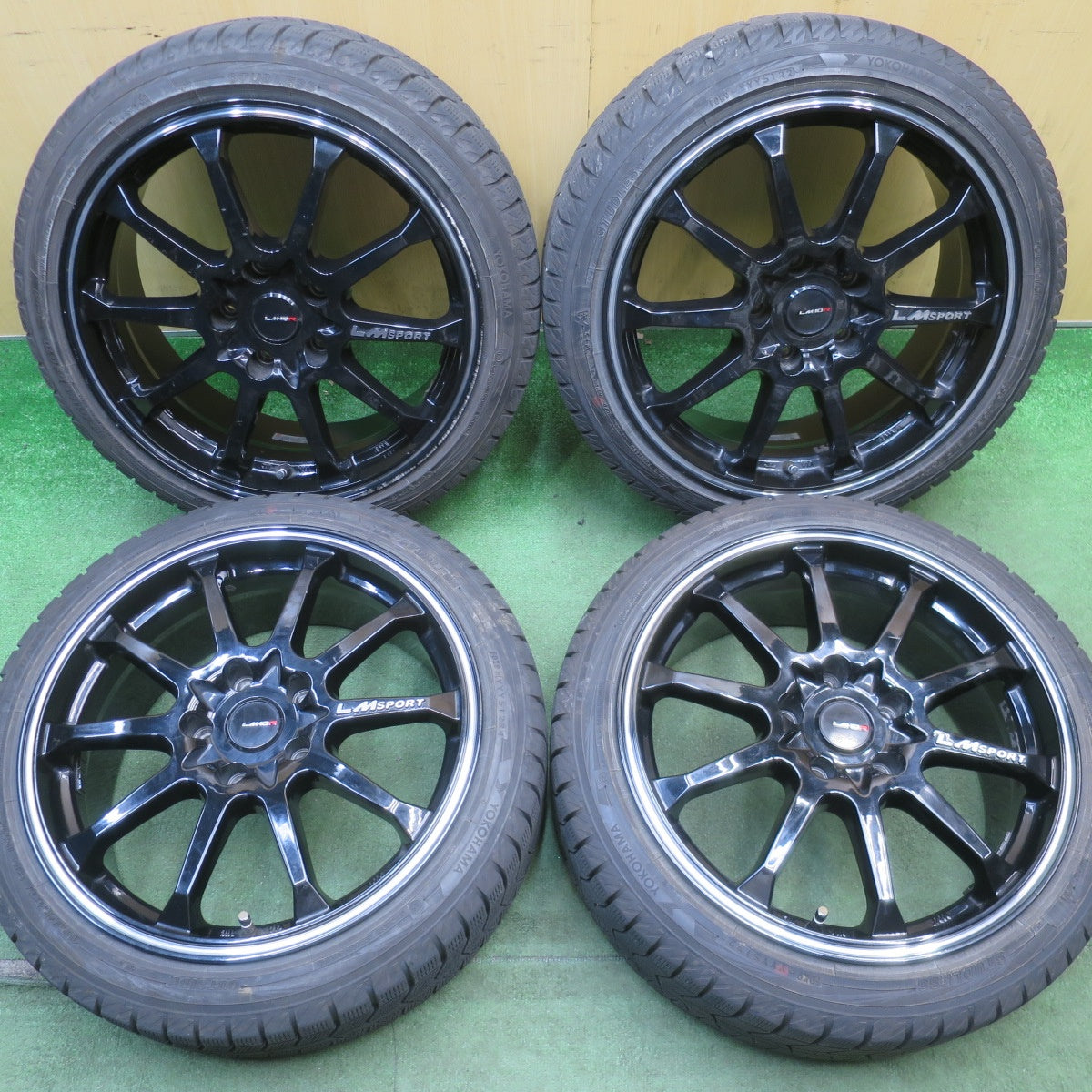 バリ溝！22年！9.5分★スタッドレス 195/45R17 ヨコハマ アイスガード iG70 LM SPORT LM-10R LMスポーツ 17インチ PCD114.3/5H★6051907NJス