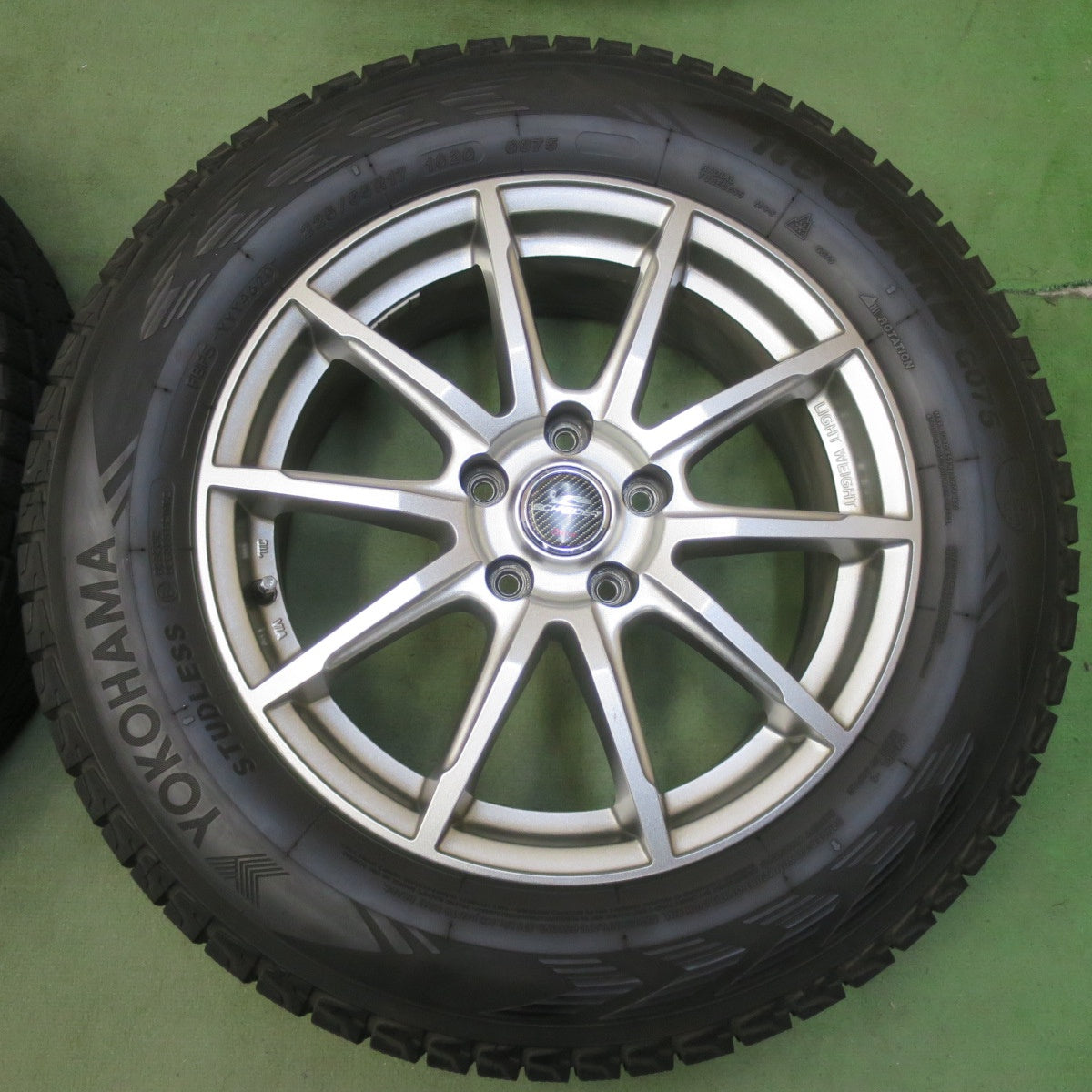 バリ溝！キレイ！9.5分◎スタッドレス 225/65R17 ヨコハマ アイスガード G075 SCHNEIDER ATECH シュナイダー 17インチ PCD114.3/5H◎6102004イス