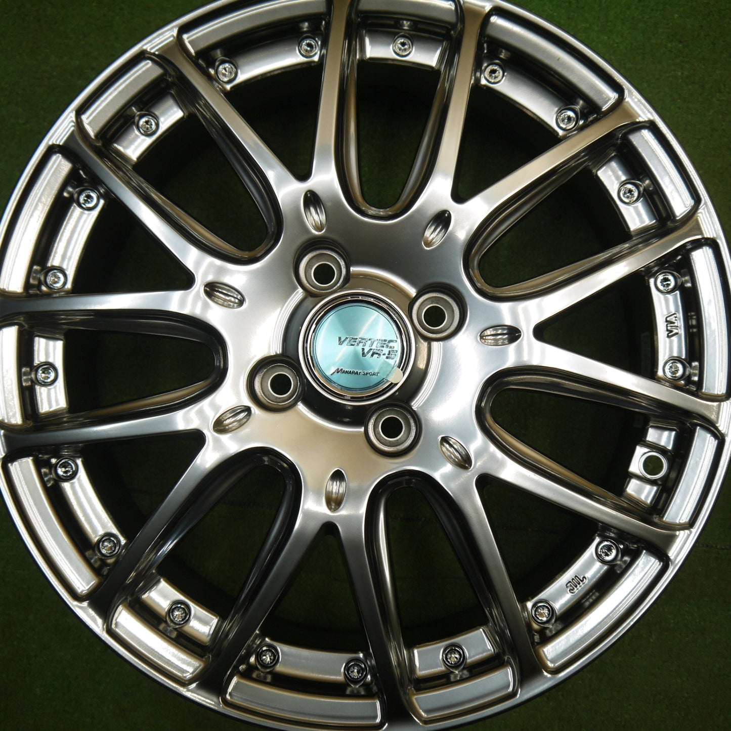 未使用！付属品付き★VERTEC VR-5 MANARAY SPORT 16インチ ホイール ヴァーテック マナレイ スポーツ 16×5J PCD100/4H★6022404Hホ