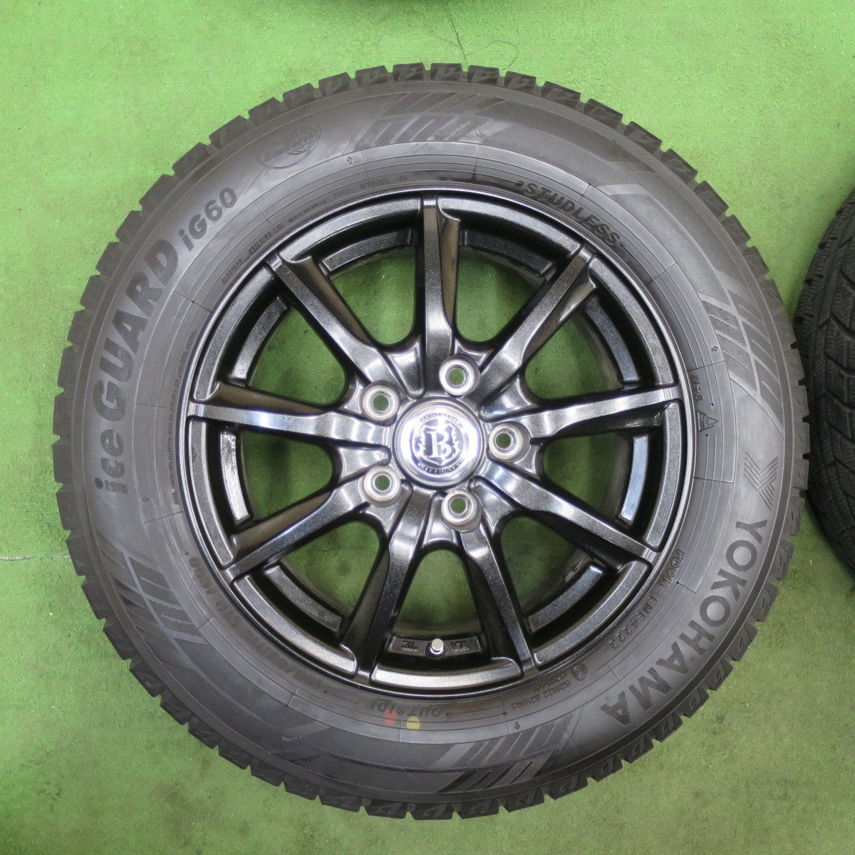 バリ溝！23年！キレイ！9.5分★スタッドレス 195/65R15 ヨコハマ アイスガード iG60 BRANDLE-LINE ブランドル ライン 15インチ PCD114.3/5H★6021404TTス