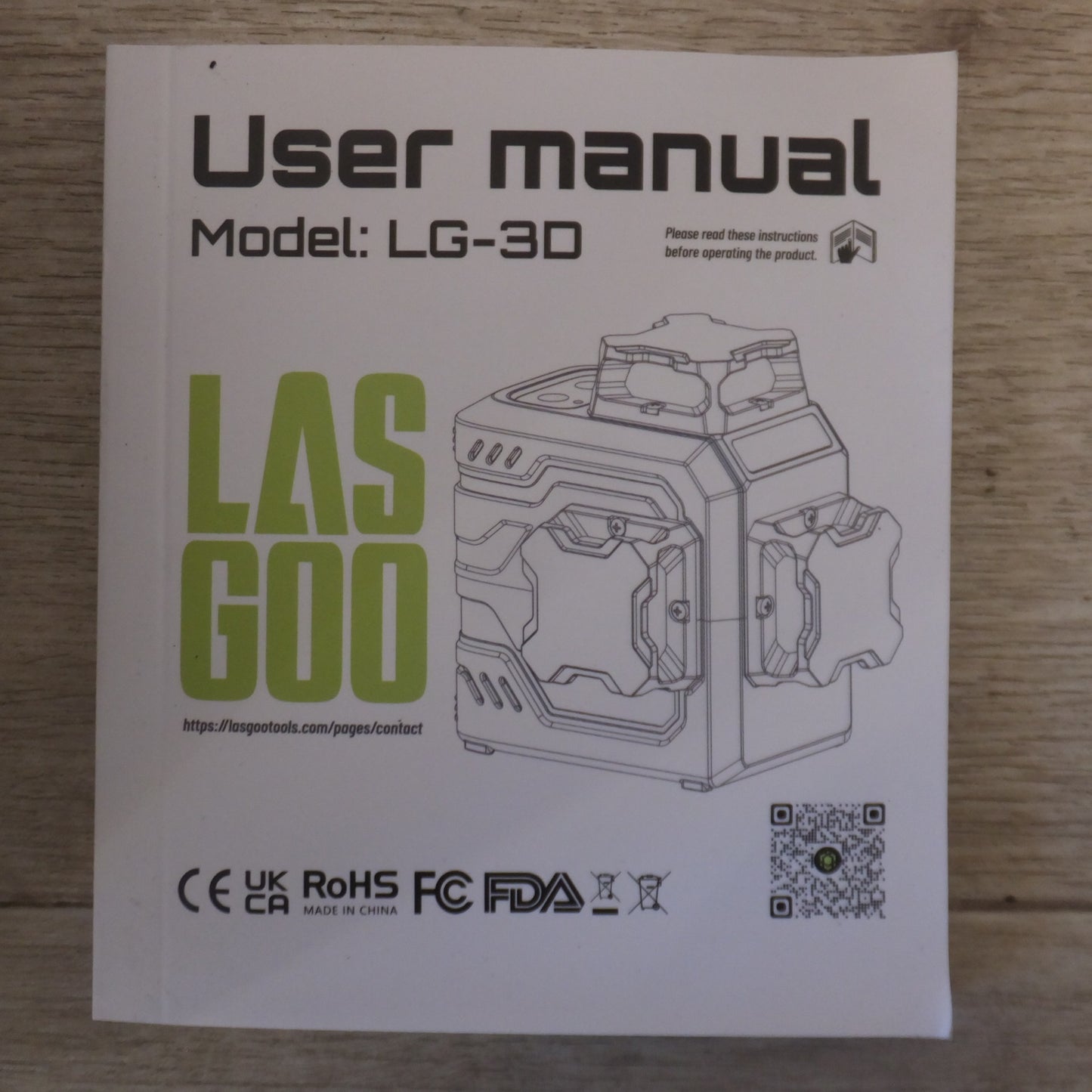 [送料無料] 現状品 キレイ★LASGOO レーザー墨出し器 LG-3D　バッテリーパック NK-B260 付★