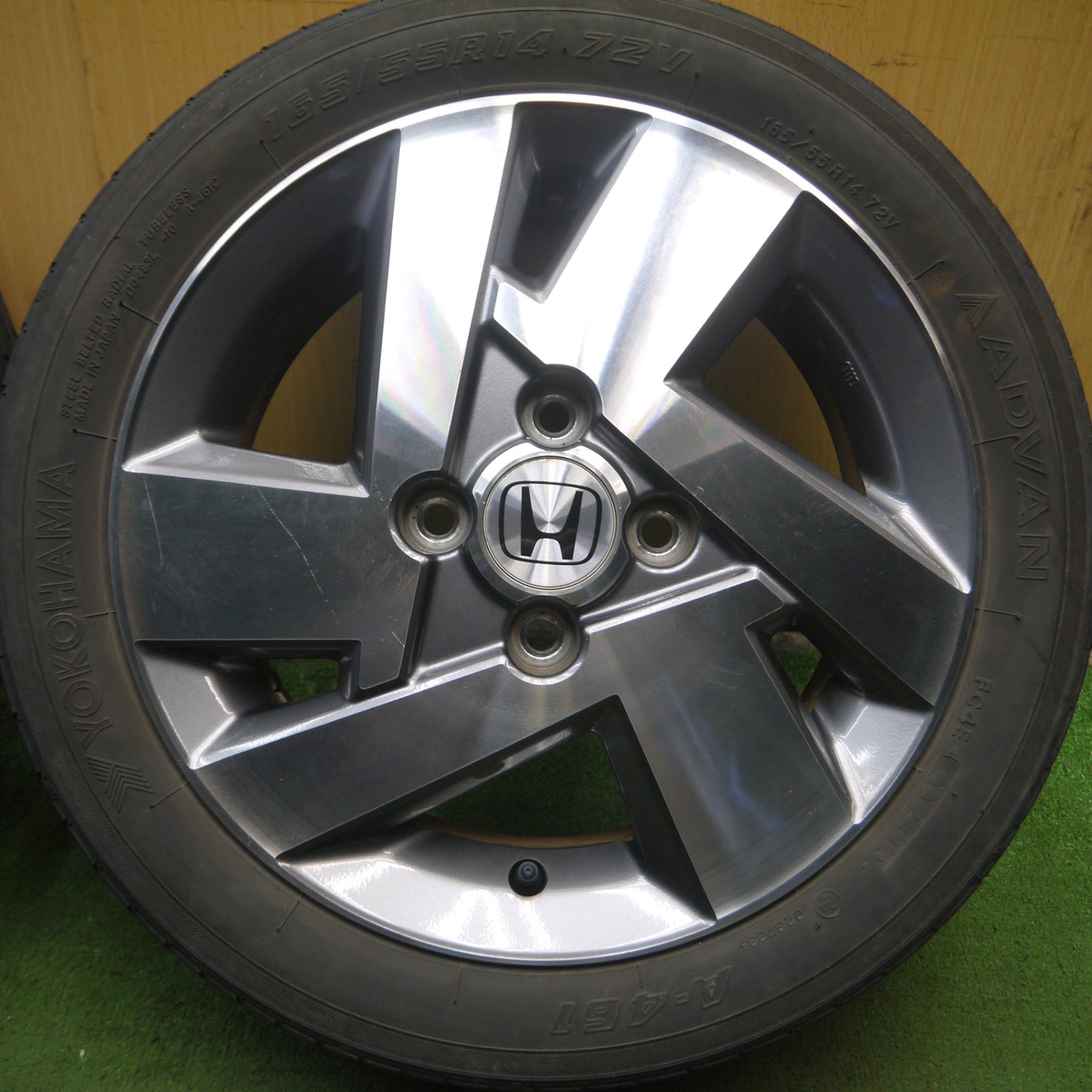 *送料無料* 4本価格★ホンダ ゼスト 純正 165/55R14 ヨコハマ アドバン A-461 14インチ PCD100/4H★4061002Hノ