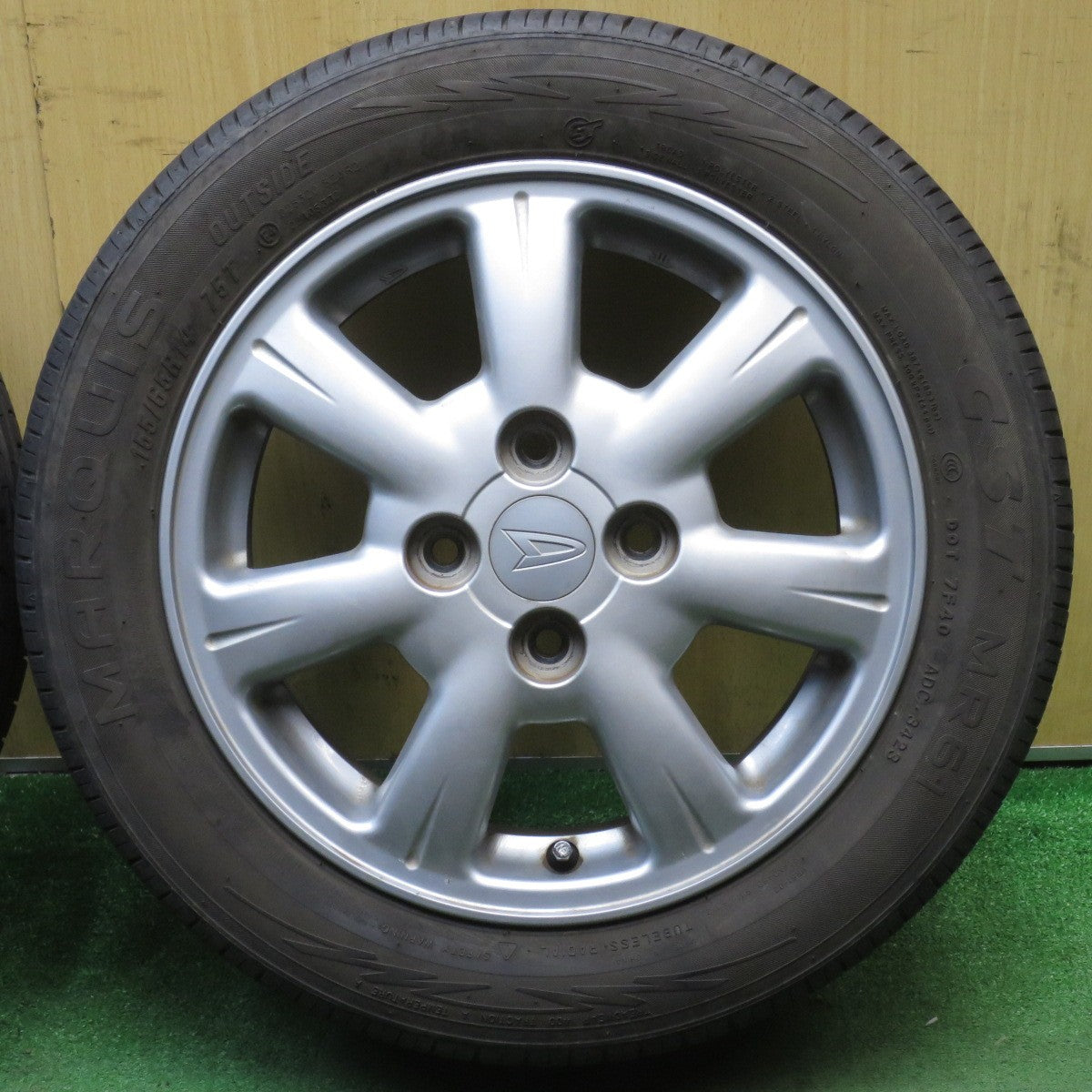 バリ溝！23年！9分★ダイハツ タント 純正 155/65R14 マーキス CST MR61 14インチ PCD100/4H★5081110NJノ