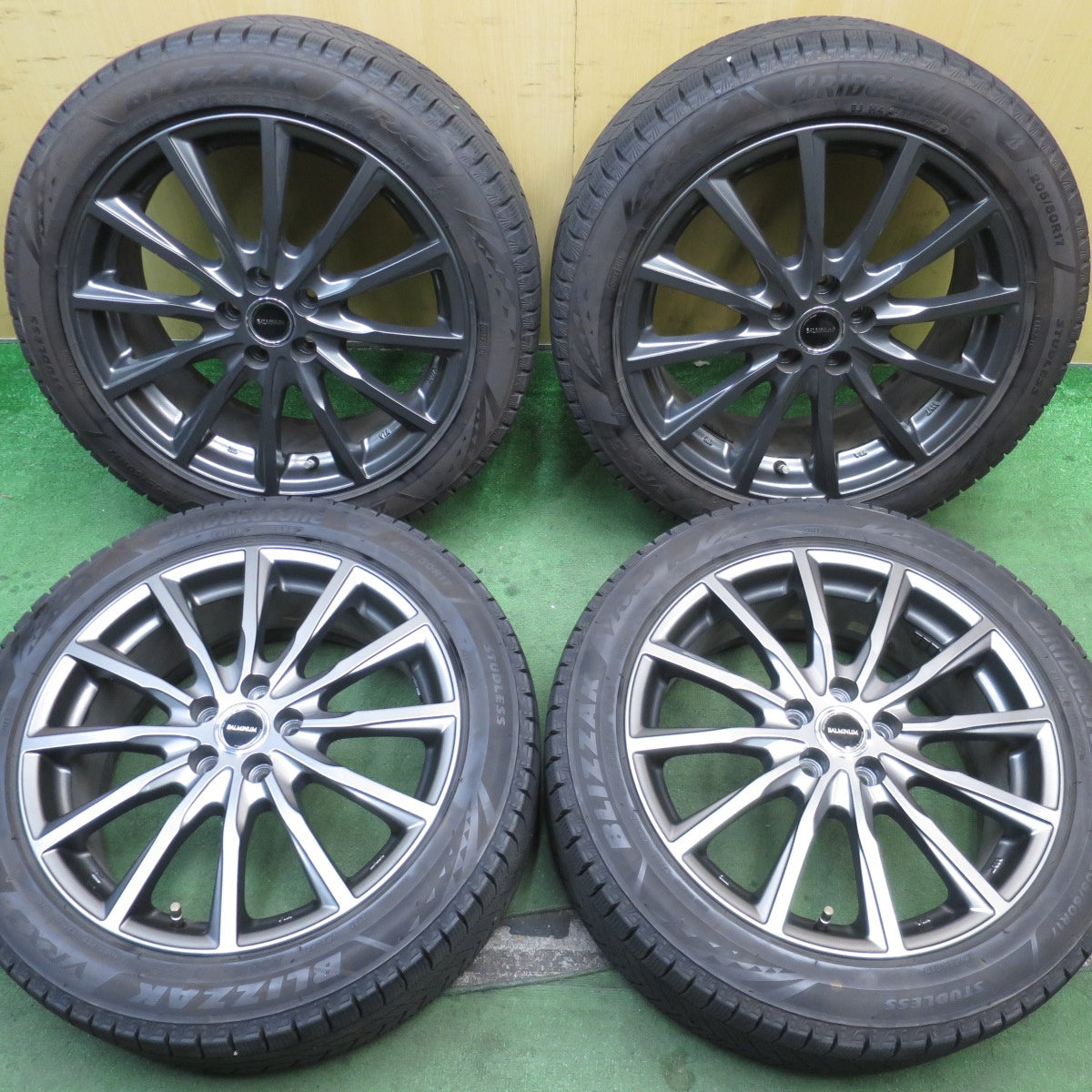バリ溝！22年！キレイ！9.5分★インプレッサ 等 205/50R17 スタッドレス ブリヂストン ブリザック VRX3 BALMINUM バルミナ 17インチ PCD100/5H★5091902NJス
