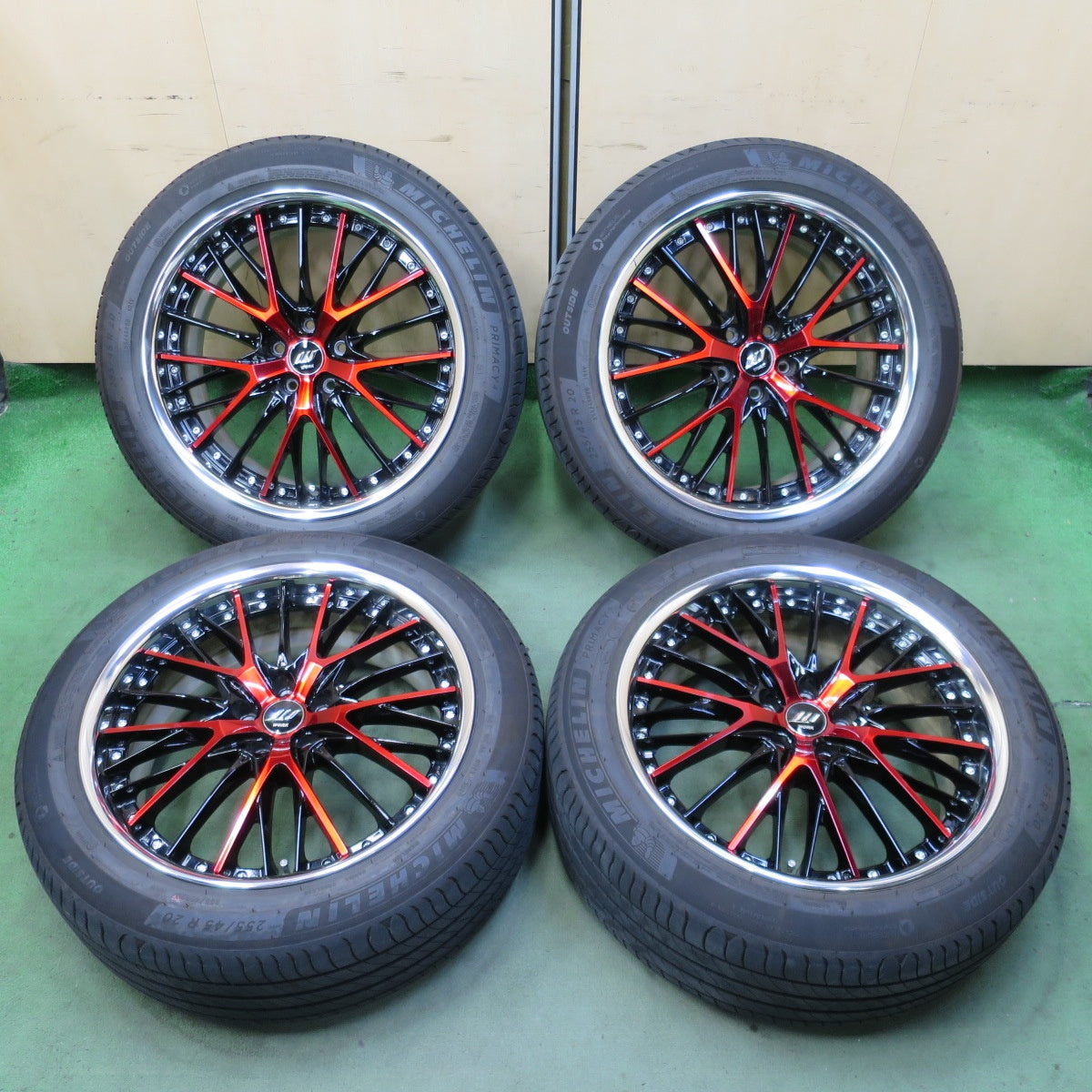 バリ溝！25年！キレイ！9分◎WORK SCHWERT SG2 BCR 255/45R20 ミシュラン プライマシー4 S1 ワーク シュヴァート 20インチ PCD114.3/5H◎6072001NGノ