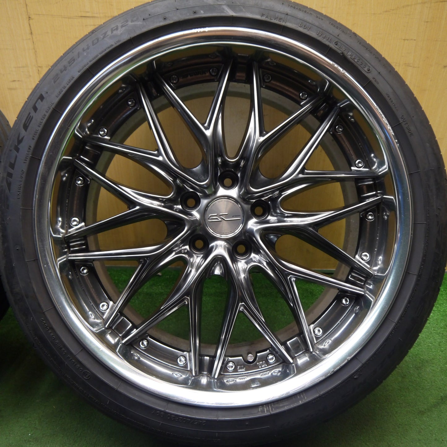 4本価格！23年★WORK SCHWERT QUELL SWM 245/40R20 ファルケン アゼニス FK520 ワーク シュバート クヴェル 20インチ PCD114.3/5H★5100104Hノ