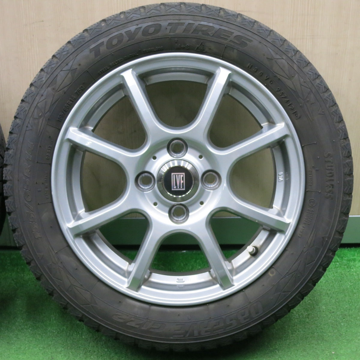 [送料無料] キレイ！21年★スタッドレス 155/65R14 トーヨー オブザーブ GIZ2 LVF 社外 アルミ 14インチ PCD100/4H★5010501NJス