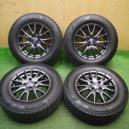 [送料無料] バリ溝！22年！キレイ！9.5分★スタッドレス 175/70R14 ブリヂストン ブリザック VRX2 VELVA SPORTZ ヴェルヴァ 14インチ PCD100/4H★5021401Hス