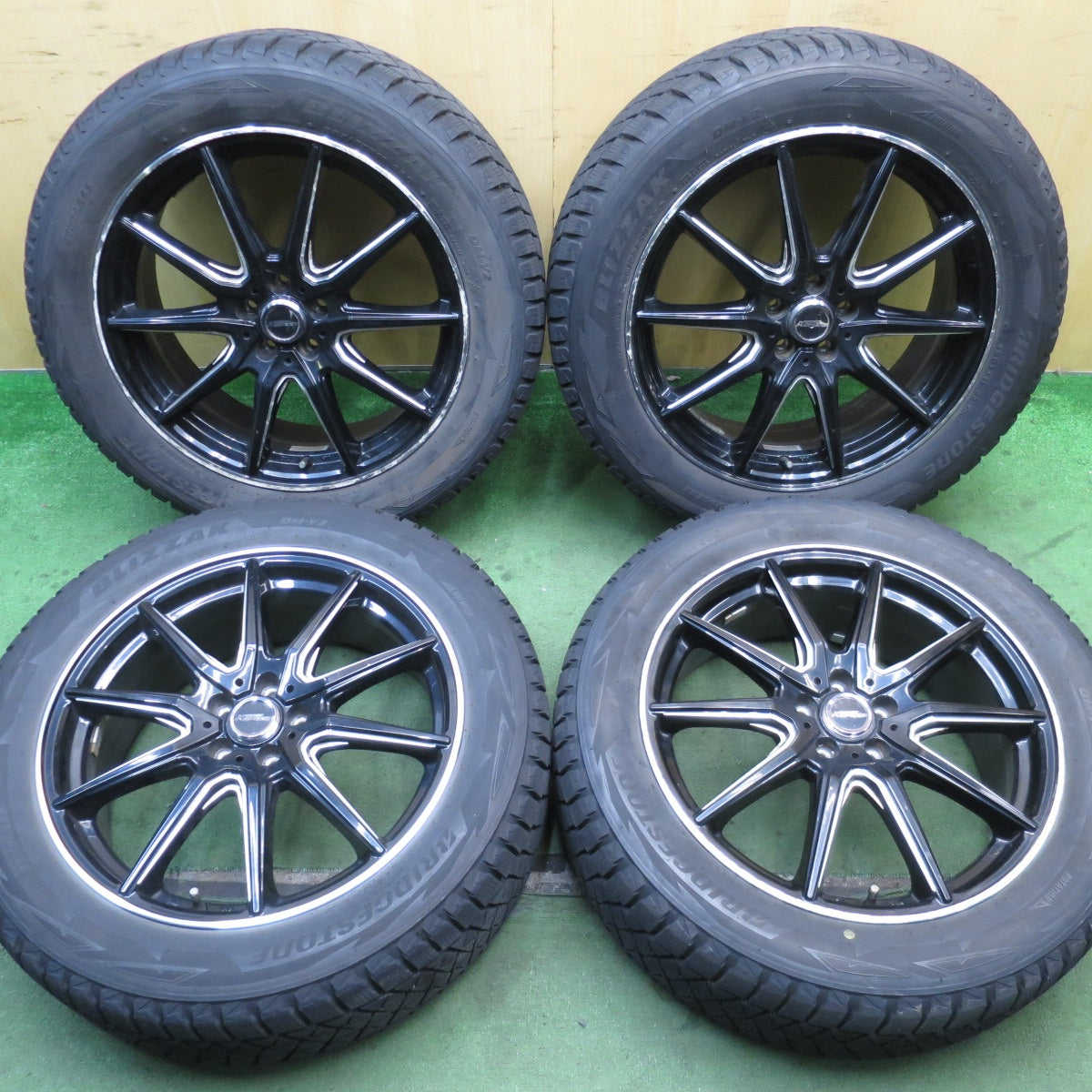 バリ溝！8.5分★XV フォレスター 等 225/55R18 スタッドレス ブリヂストン ブリザック DM-V2 X CROSS SPEED クロススピード 18インチ PCD100/5H★5091901NJス