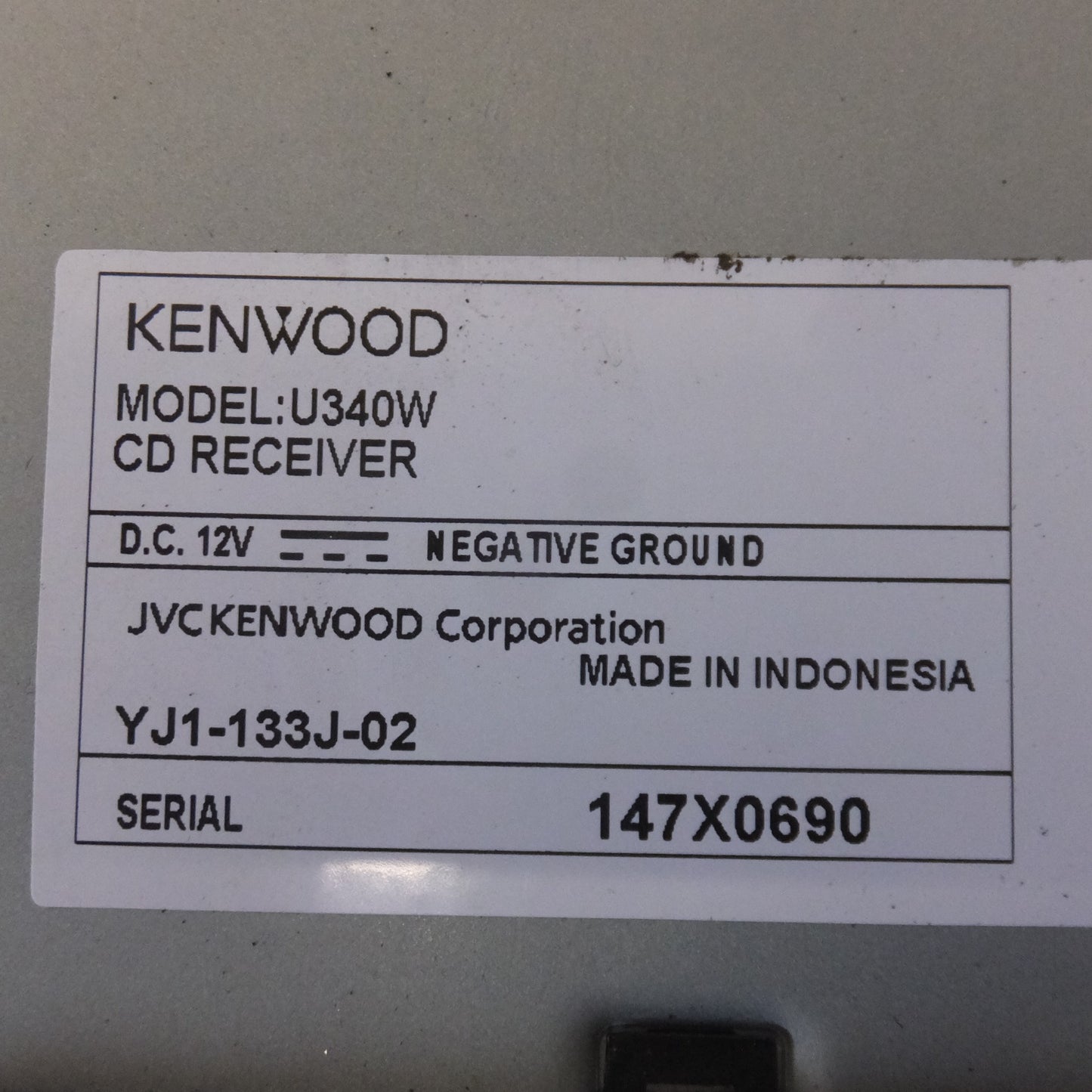 [送料無料] ★ケンウッド KENWOOD ディスプレイオーディオ CDレシーバー U340W(37)★