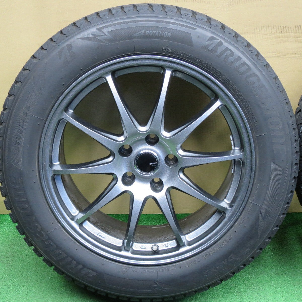 バリ溝！23年！キレイ！9分★スタッドレス 225/60R18 ブリヂストン ブリザック DM-V3 ZACK JP-202 MONZA ザック モンツァ 18インチ PCD114.3/5H★6041203NKス