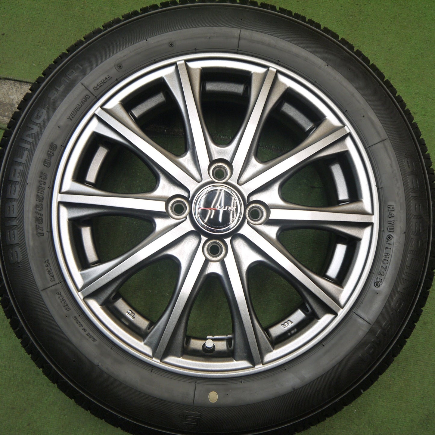 バリ溝！25年！キレイ！ほぼ10分★175/65R15 セイバーリング SL101 LUTZ weds 社外 アルミ ウェッズ 15インチ PCD100/4H★5080102Hノ