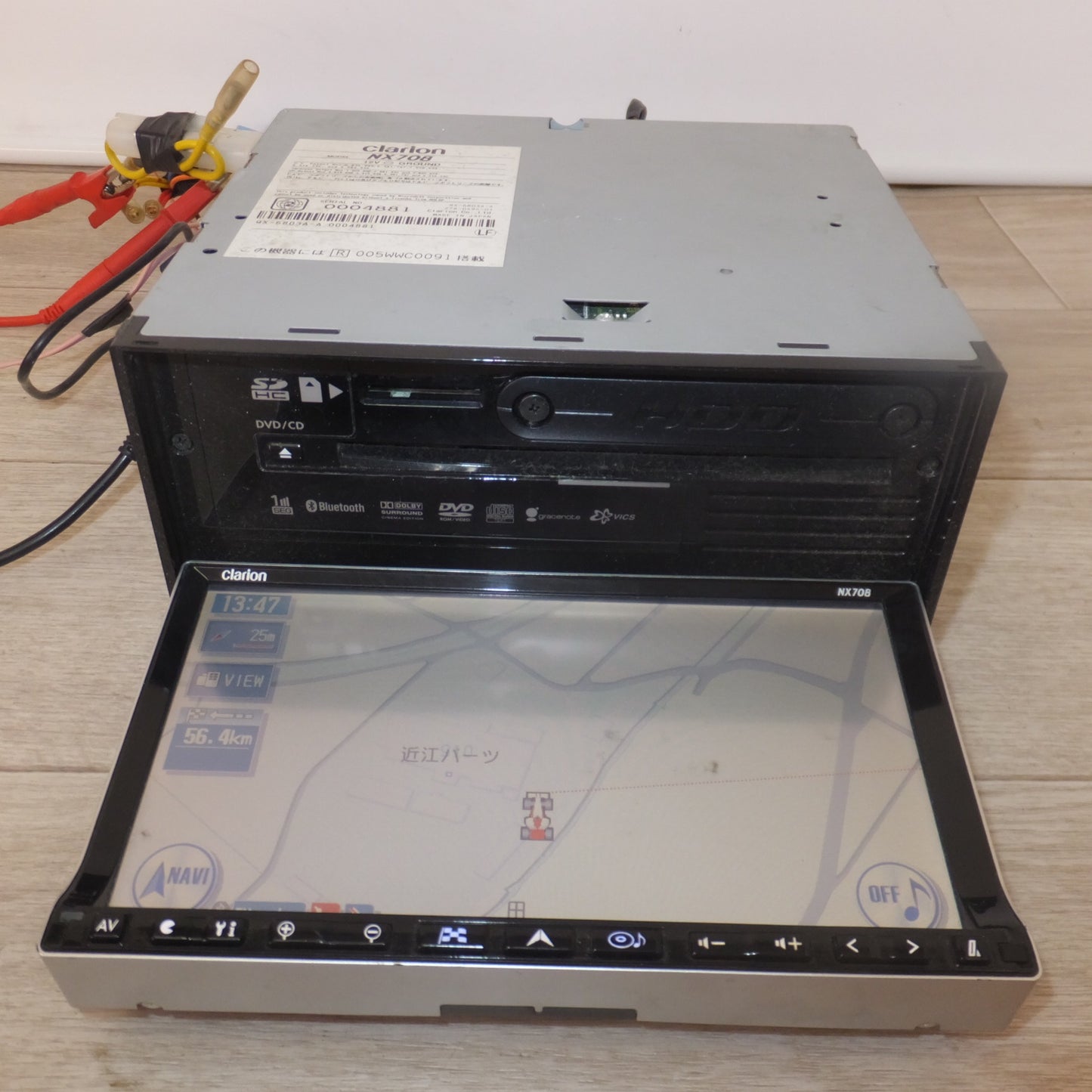 [送料無料] 現状品★クラリオン clarion ワイド7型 HDD AV-Naviシステム NX708(38★